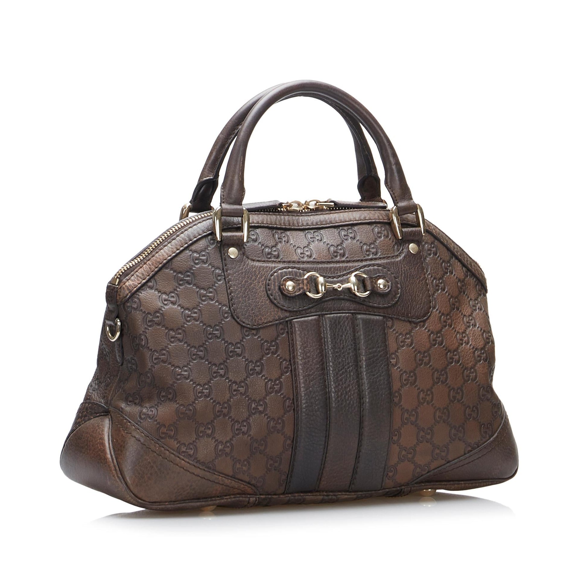 Gucci Guccissima Horsebit Catherine SHG-ZAtsDg Calf Brown Satchel Bag