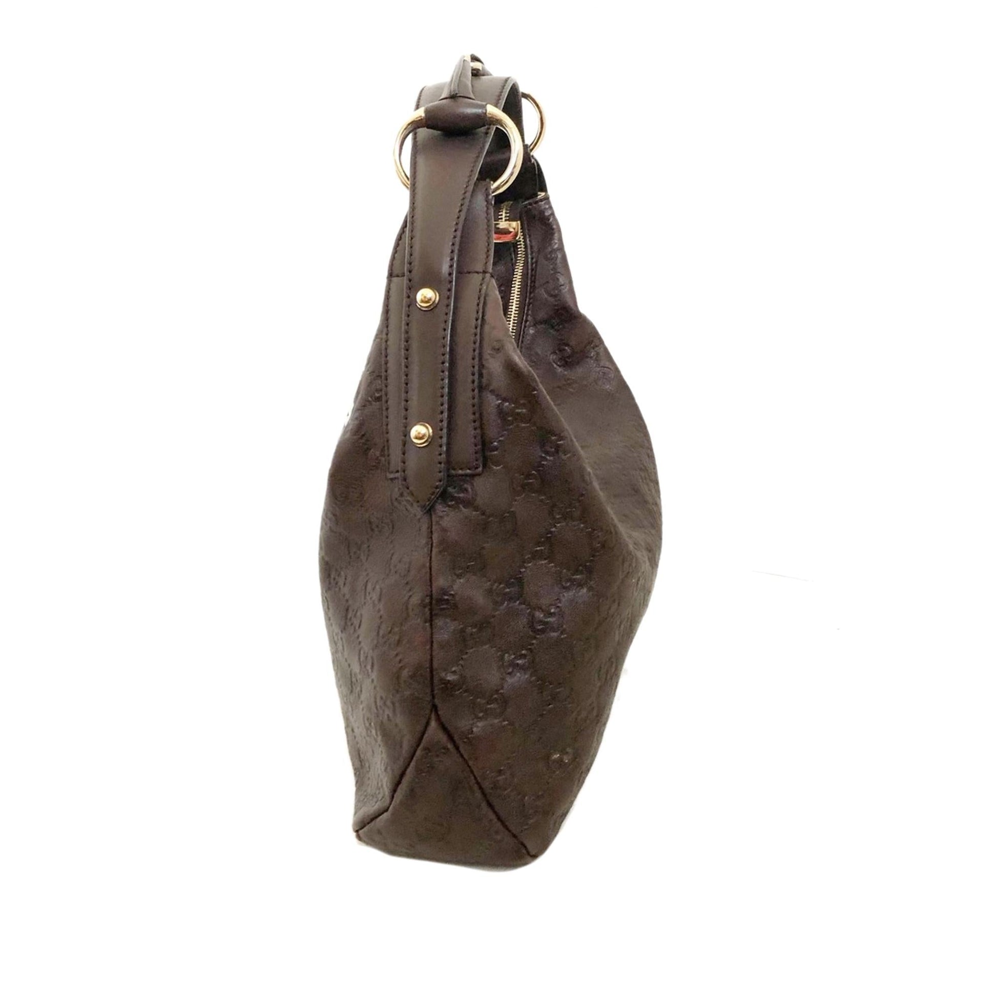 Gucci Guccissima Horsebit SHG-VfTOh0 Calf Brown Shoulder Bag