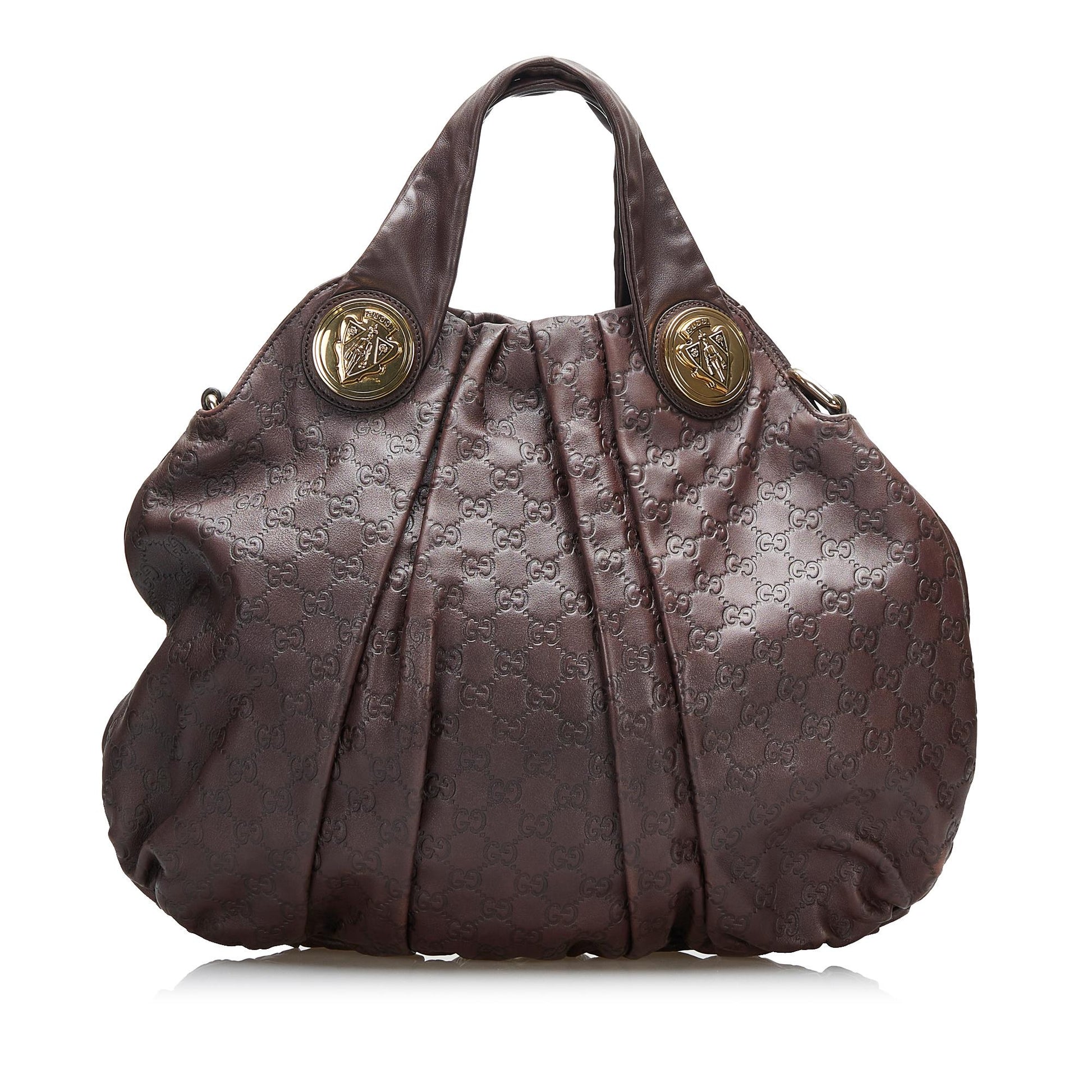 Gucci Guccissima Hysteria SHG-RxCC11 Calf Brown Satchel Bag