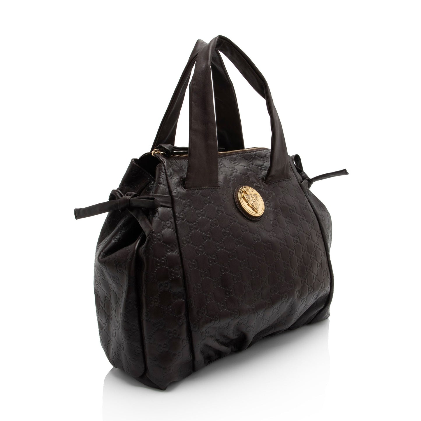 Gucci Guccissima Hysteria SHF-U9A7KY Leather Brown Tote Bag