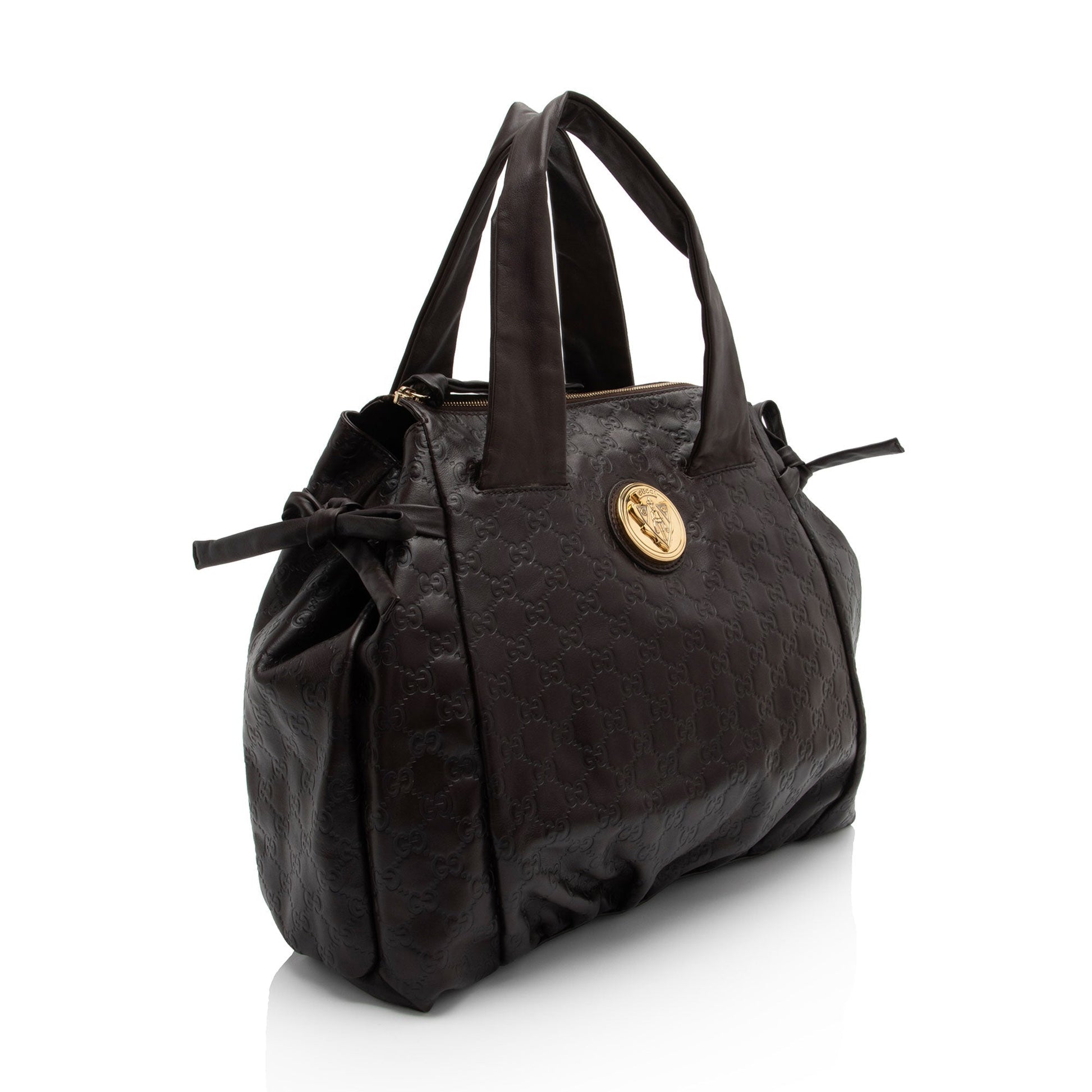 Gucci Guccissima Hysteria SHF-U9A7KY Leather Brown Tote Bag