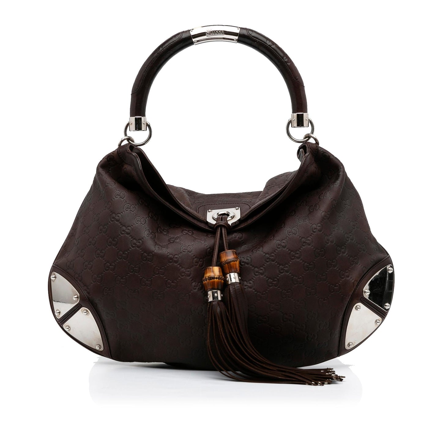 Gucci Guccissima Indy Babouska SHG-PaDhQc Calf Brown Shoulder Bag