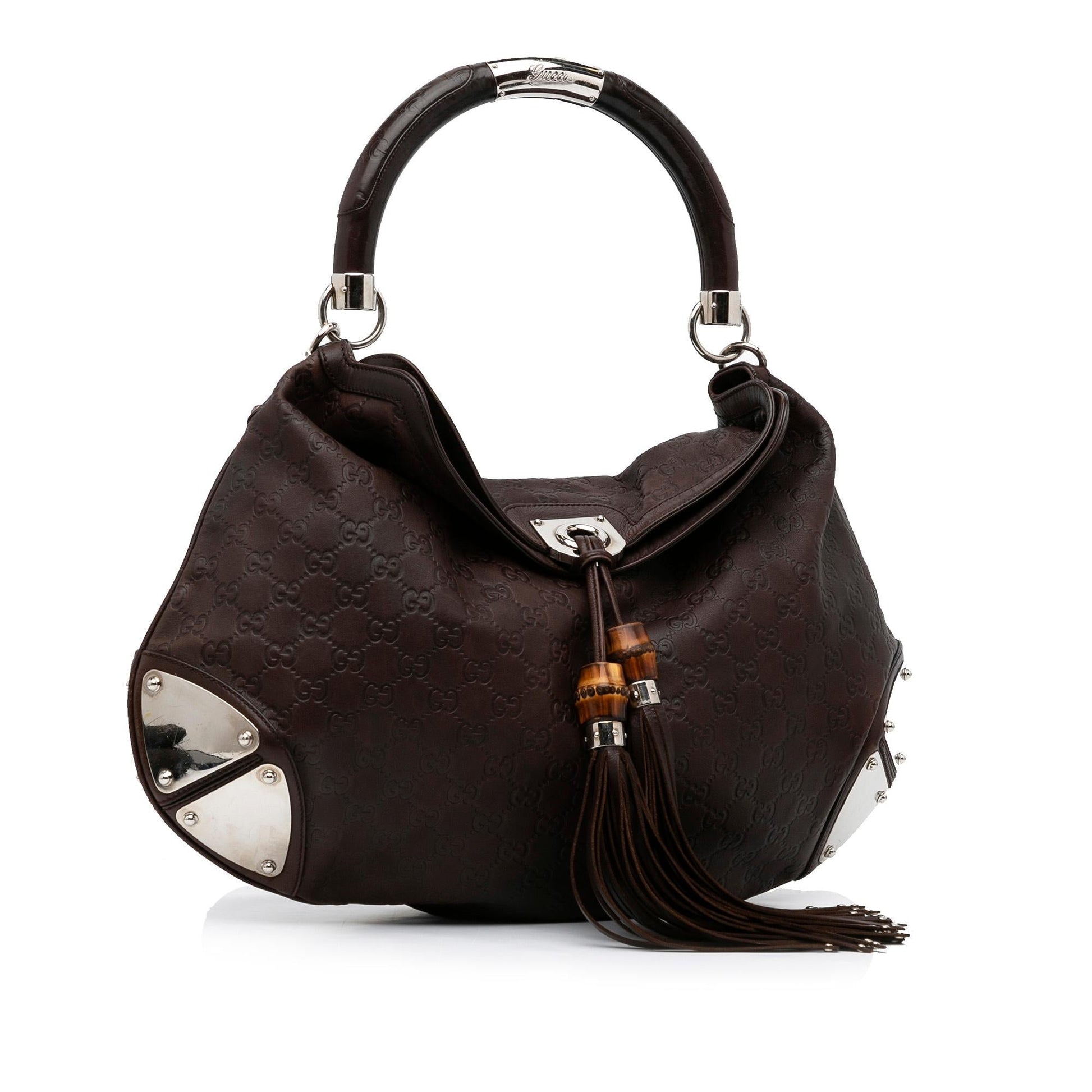 Gucci Guccissima Indy Babouska SHG-PaDhQc Calf Brown Shoulder Bag