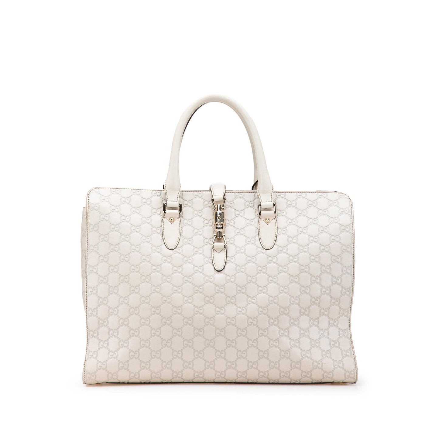 Gucci Guccissima Jackie Calf White Tote Bag