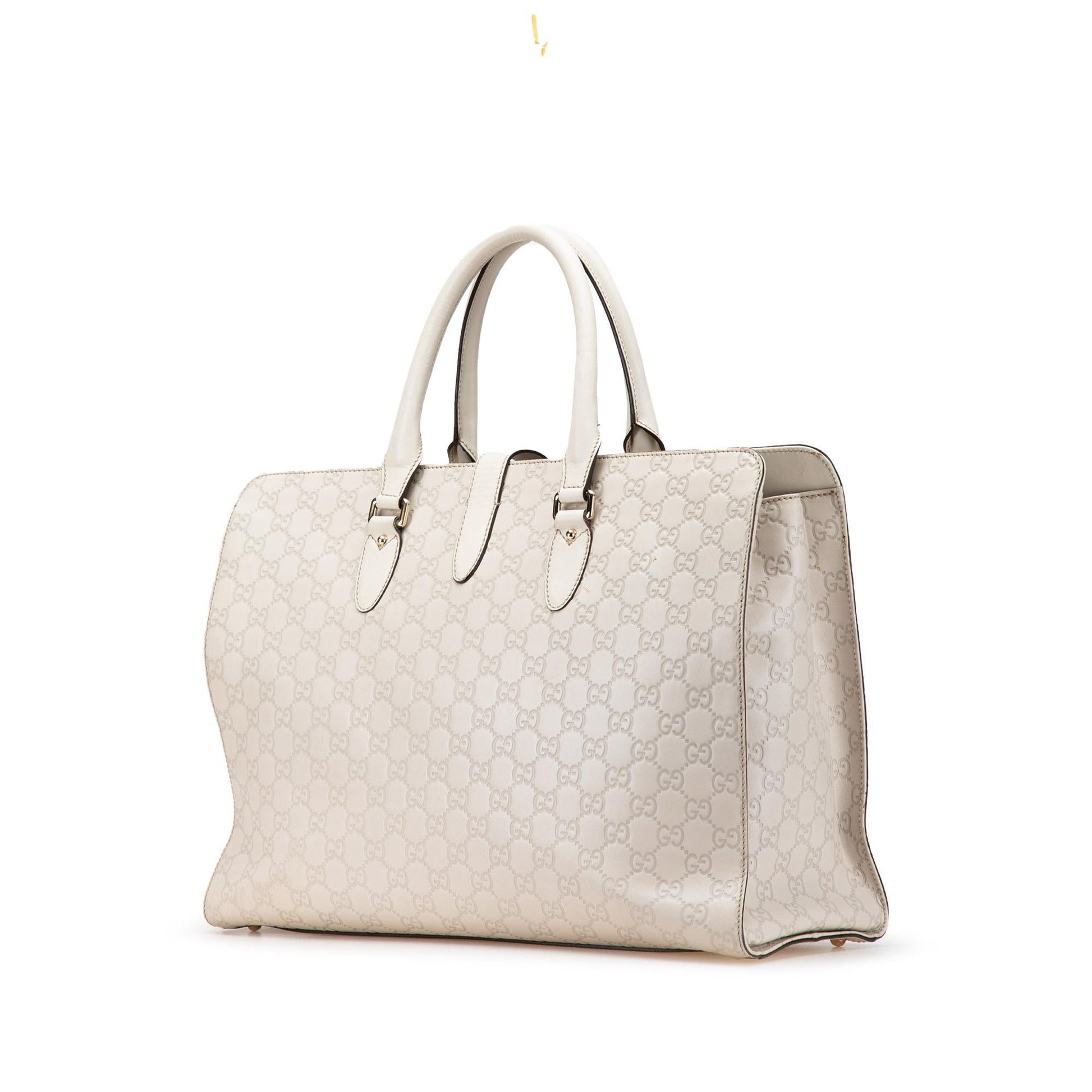 Gucci Guccissima Jackie Calf White Tote Bag