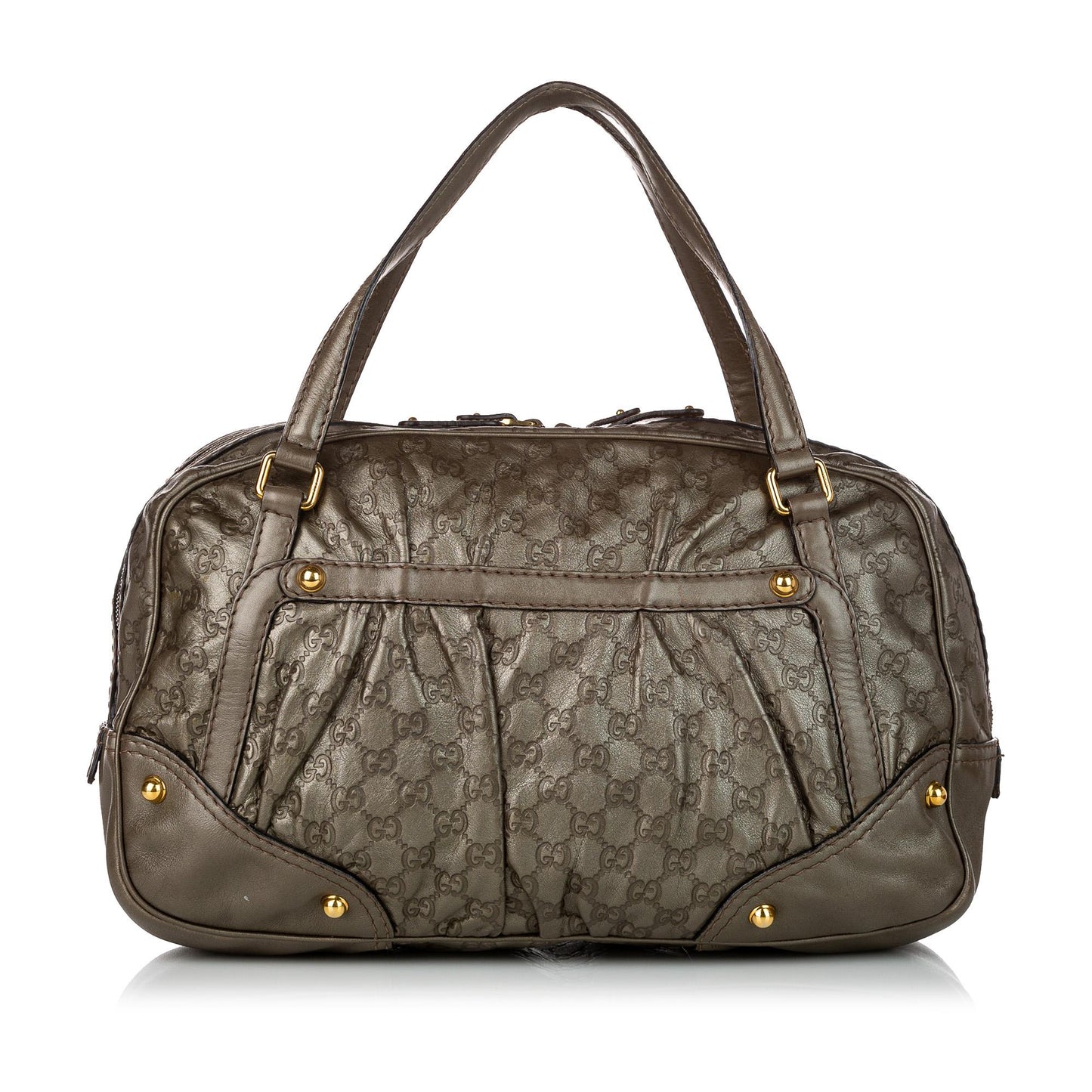 Gucci Guccissima Jockey Boston SHG-rJe3jo Calf Brown Satchel Bag