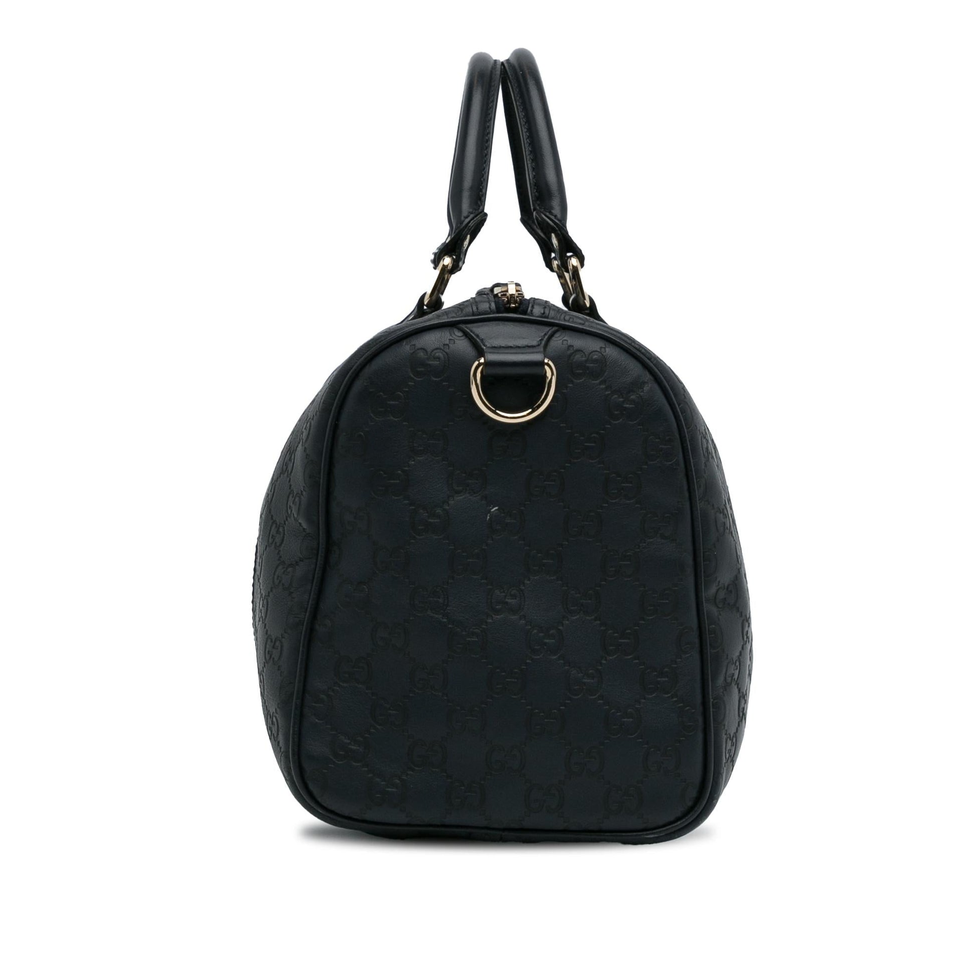 Gucci Guccissima Joy Boston SHG-rQpRz8 Calf Black Satchel Bag