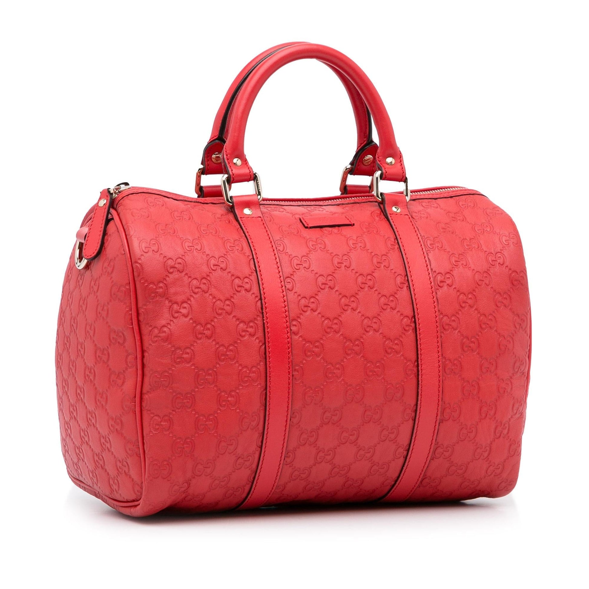Gucci Guccissima Joy Boston SHG-p9RksK Calf Red Satchel Bag