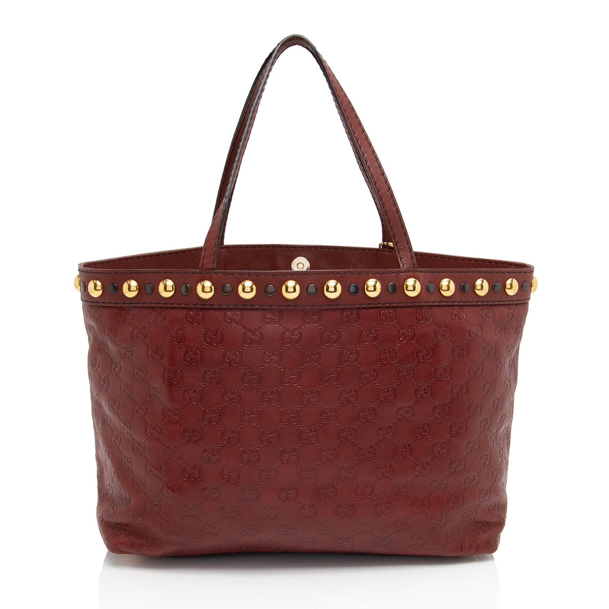 Gucci Guccissima Babouska SHF-wM3Ki7 Leather Red Medium Tote Bag