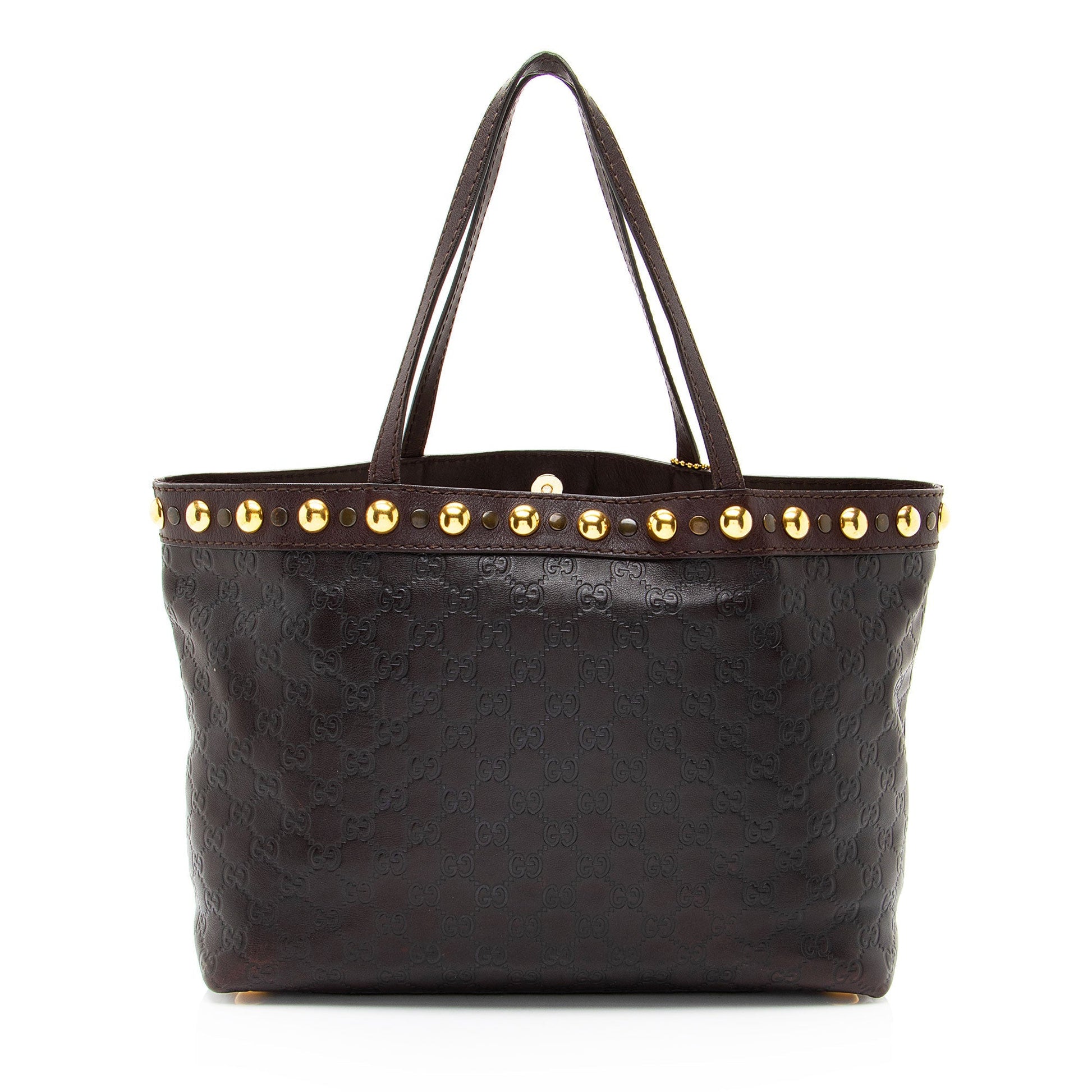 Gucci Guccissima Babouska Leather Brown Medium Tote Bag