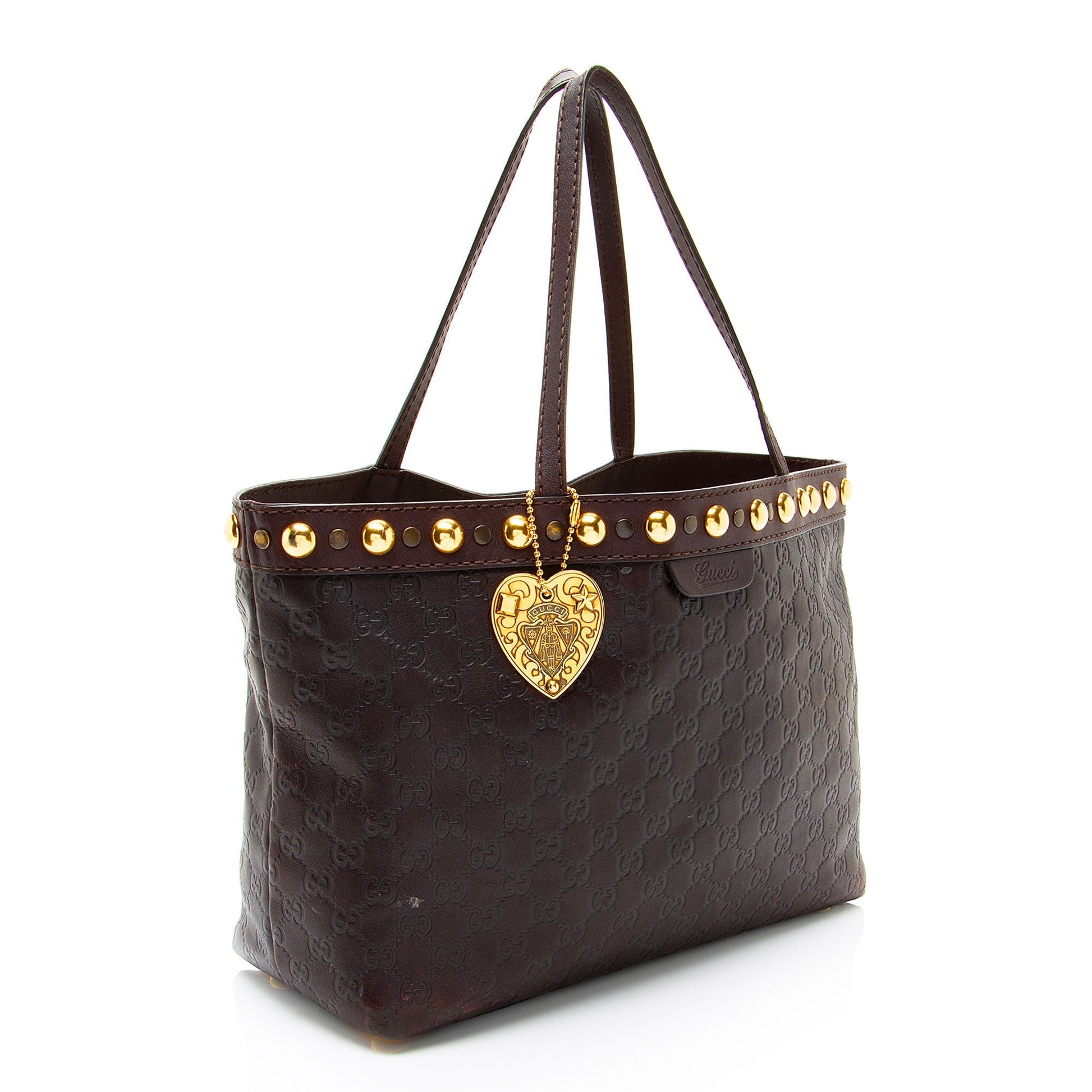 Gucci Guccissima Babouska Leather Brown Medium Tote Bag