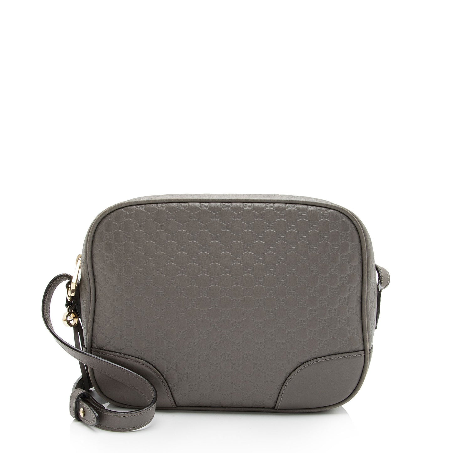 Gucci Guccissima Bree Disco SHF-wVBwEk Leather Grey Crossbody Bag