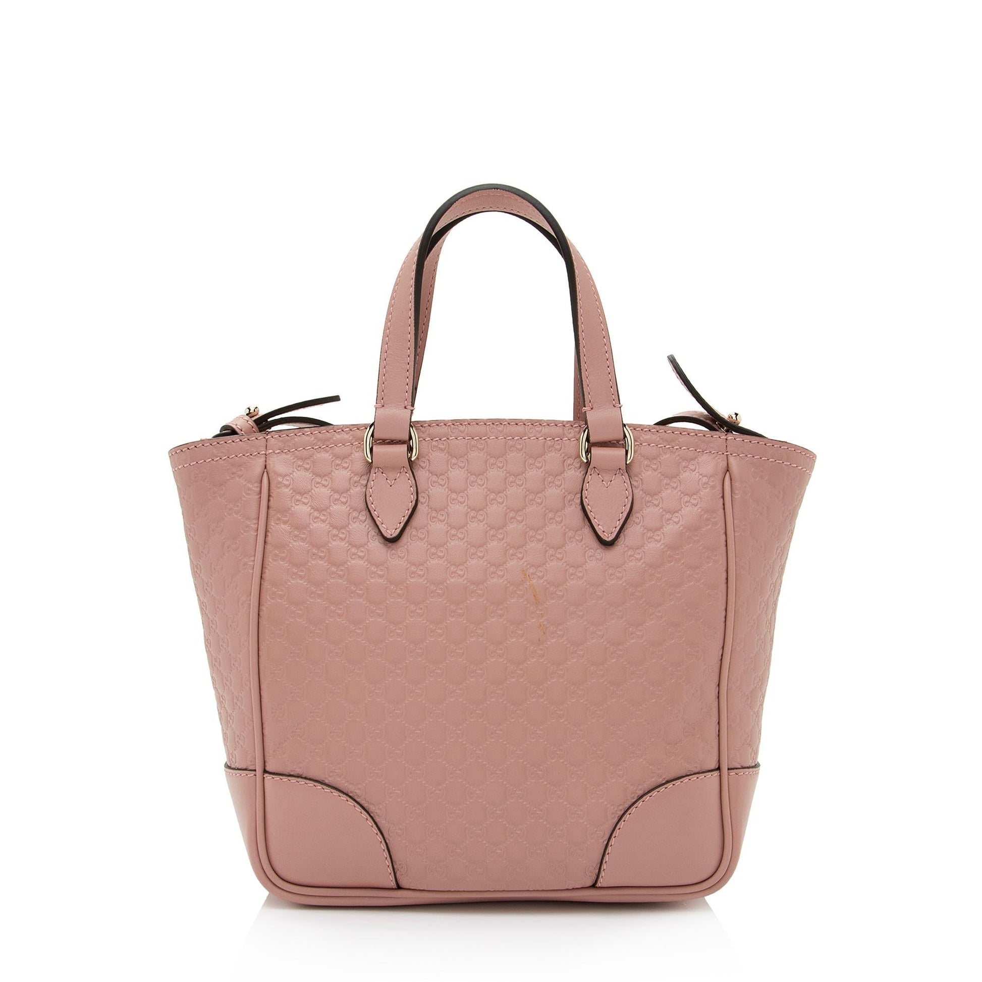 Gucci Guccissima Bree SHF-iBisvX Leather Pink Small Tote Bag