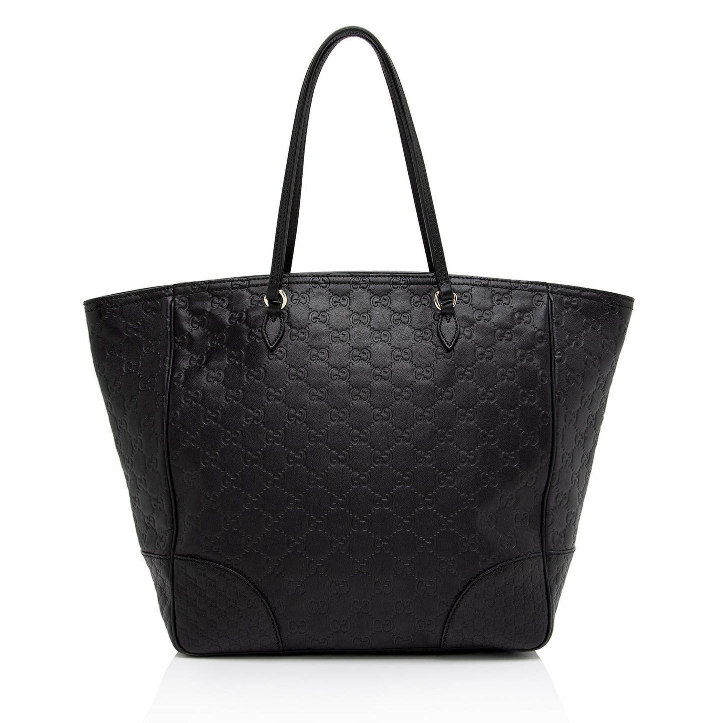 Gucci Guccissima Bree Zip SHF-Y3wwCh Leather Black Medium Tote Bag