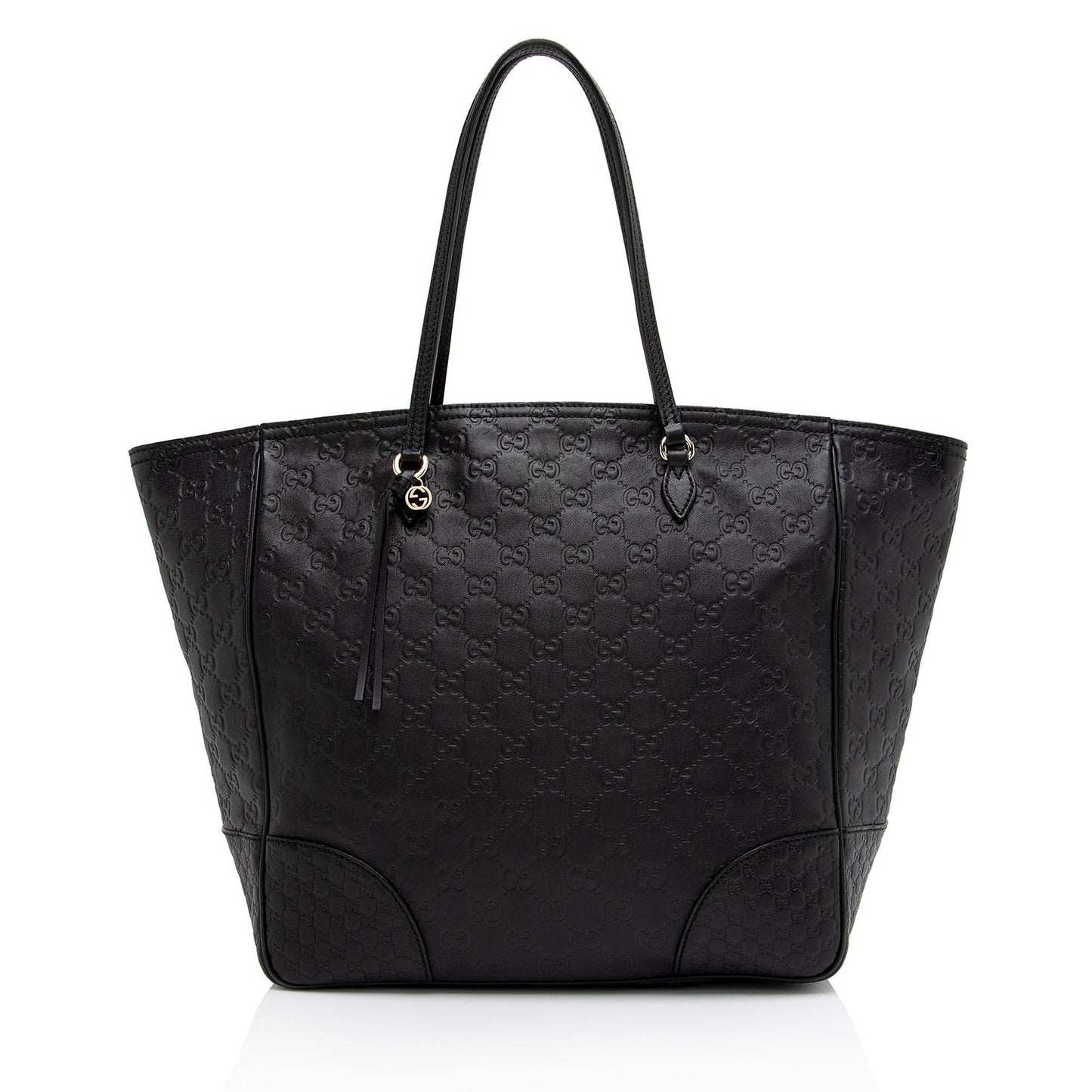 Gucci Guccissima Bree Zip SHF-Y3wwCh Leather Black Medium Tote Bag