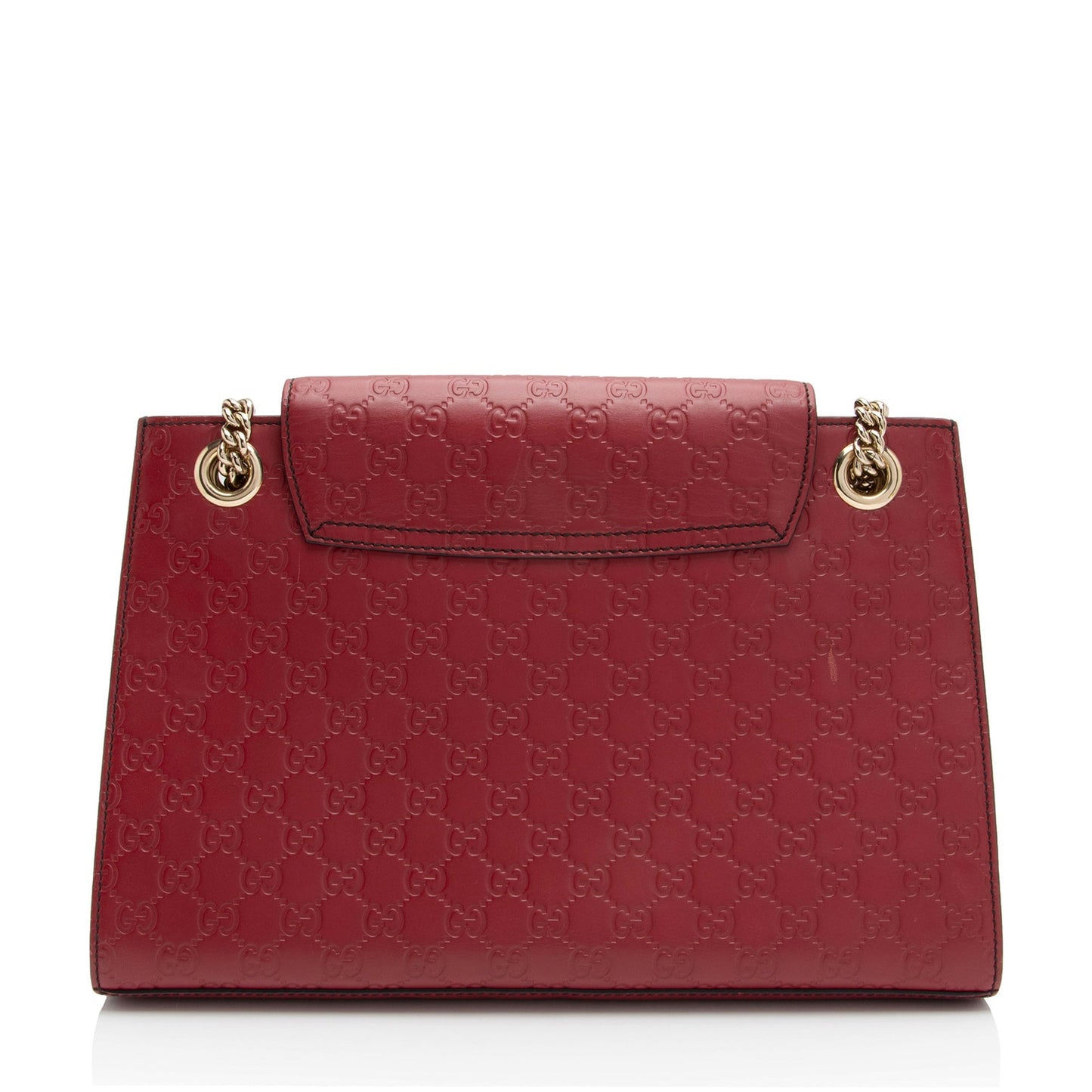 Gucci Guccissima Emily Leather Red Large Crossbody Bag