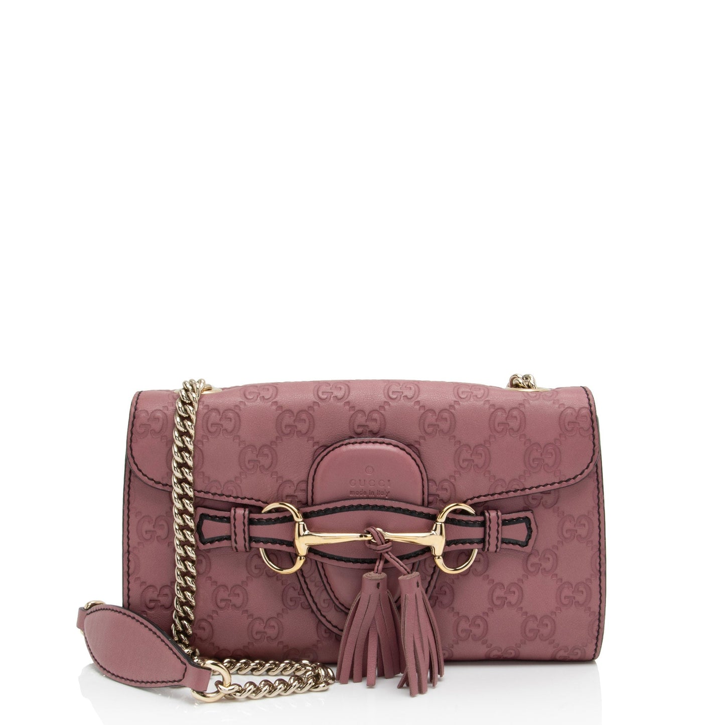 Gucci Guccissima Emily Leather Pink Shoulder Bag