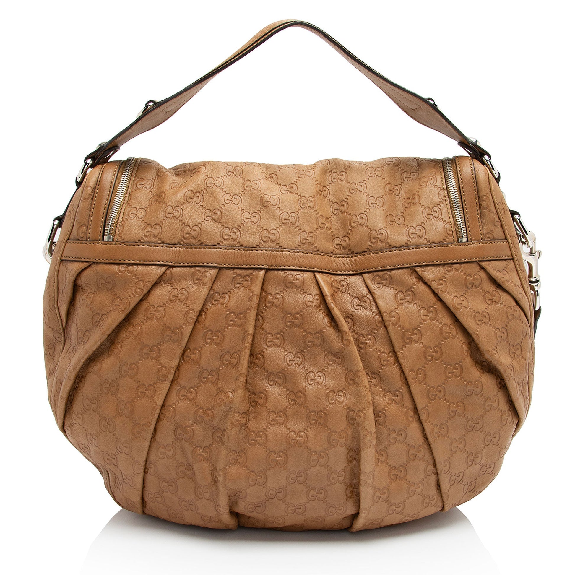 Gucci Guccissima Icon Bit SHF-j0CGTS Leather Brown Shoulder Bag
