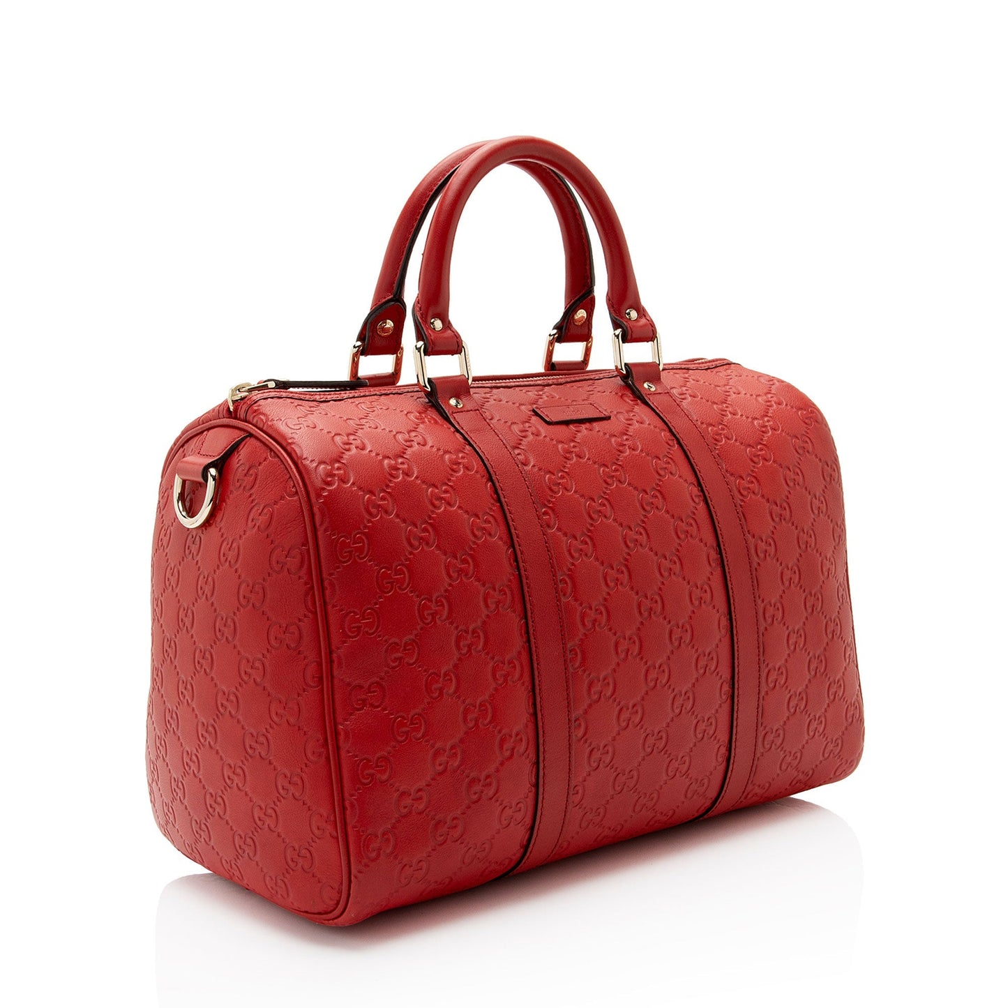 Gucci Guccissima Joy Boston SHF-NJjppL Leather Red Satchel Bag