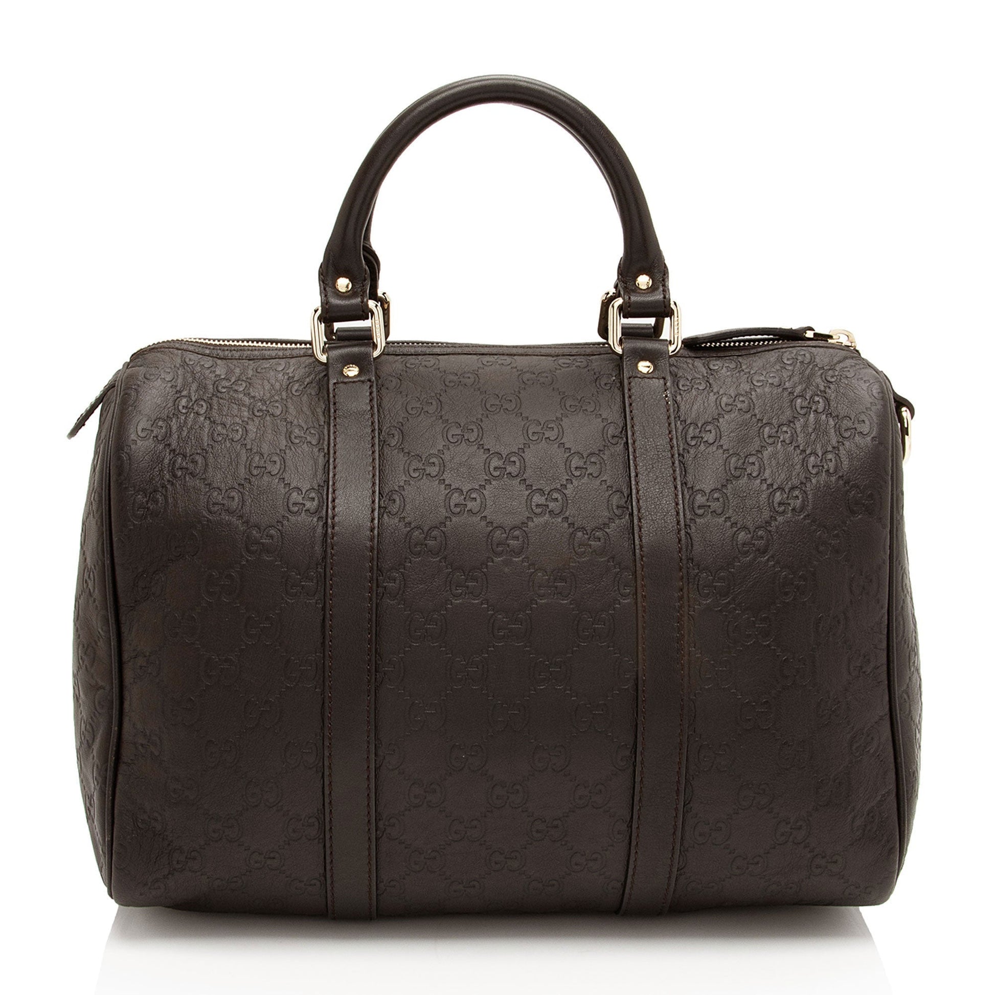 Gucci Guccissima Joy Boston SHF-Hk3ik1 Leather Brown Satchel Bag