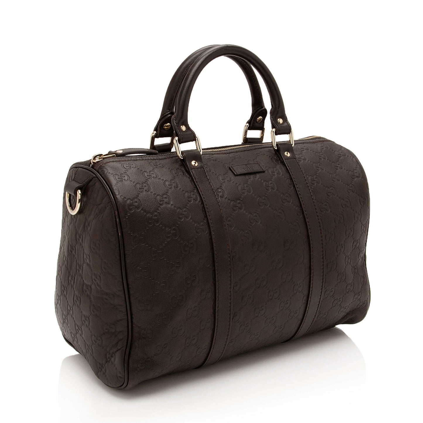 Gucci Guccissima Joy Boston SHF-Hk3ik1 Leather Brown Satchel Bag