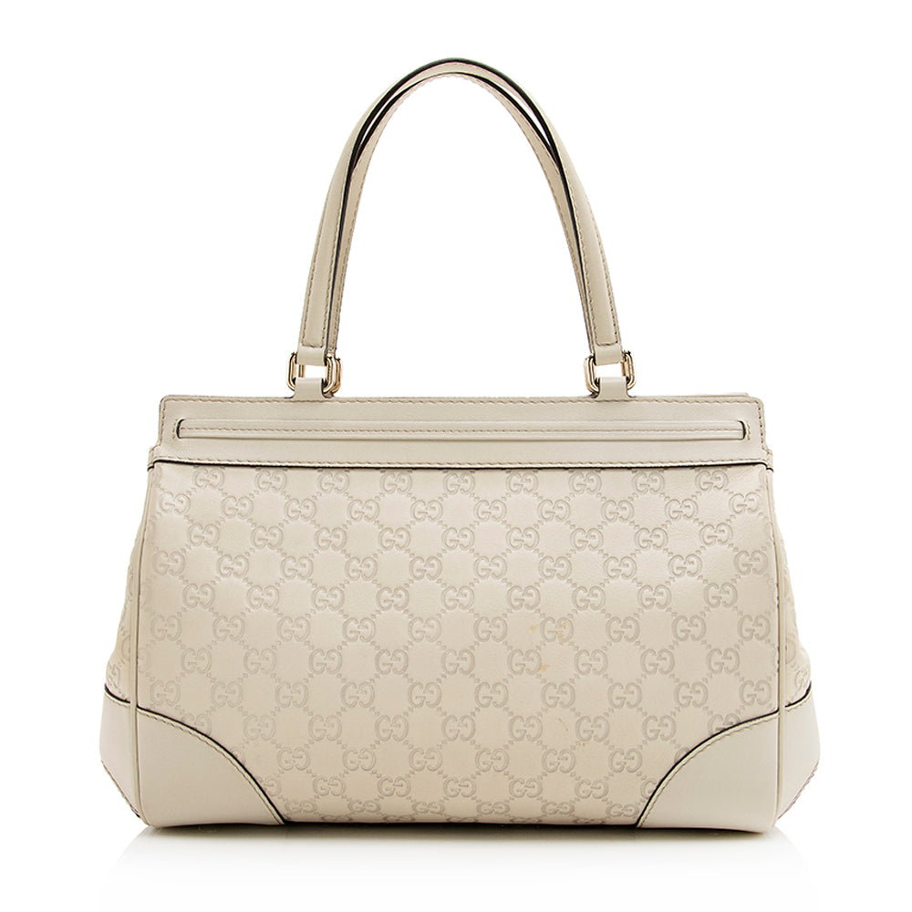 Gucci Guccissima Mayfair SHF Leather Beige Medium Tote Bag