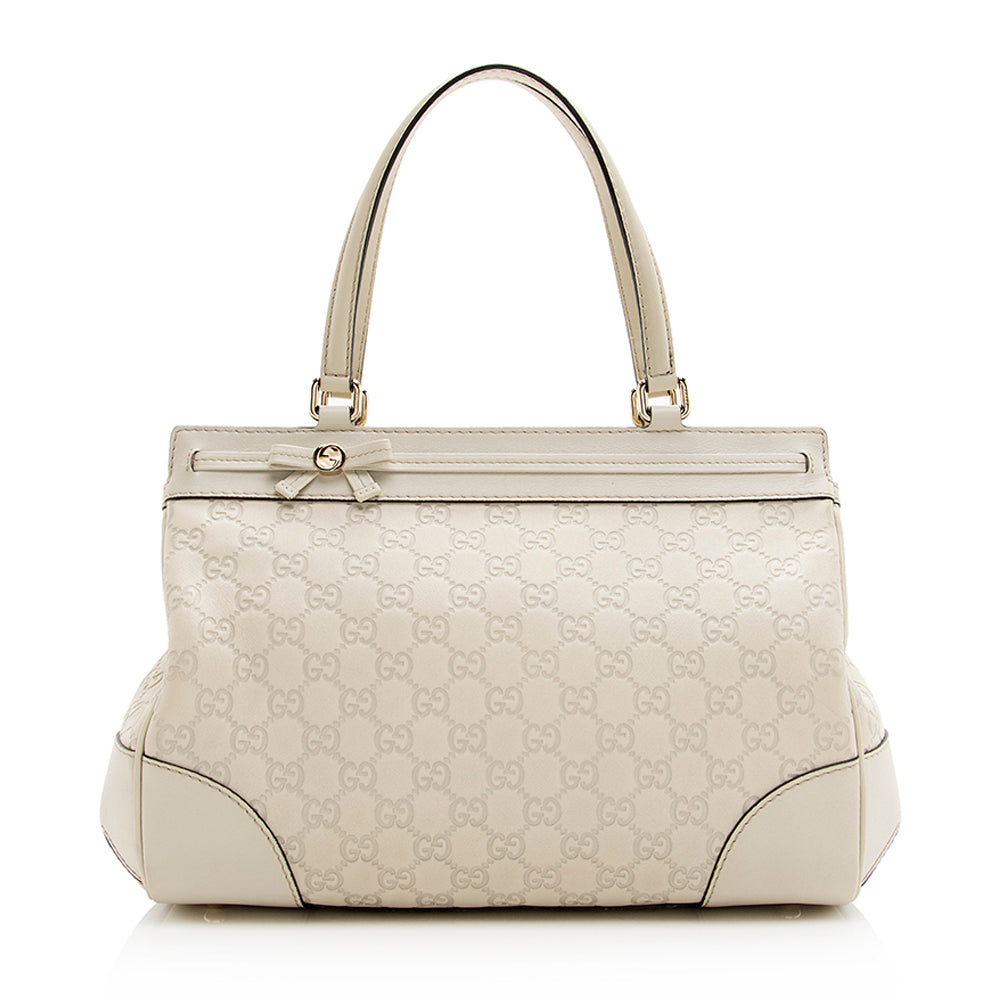 Gucci Guccissima Mayfair SHF Leather Beige Medium Tote Bag