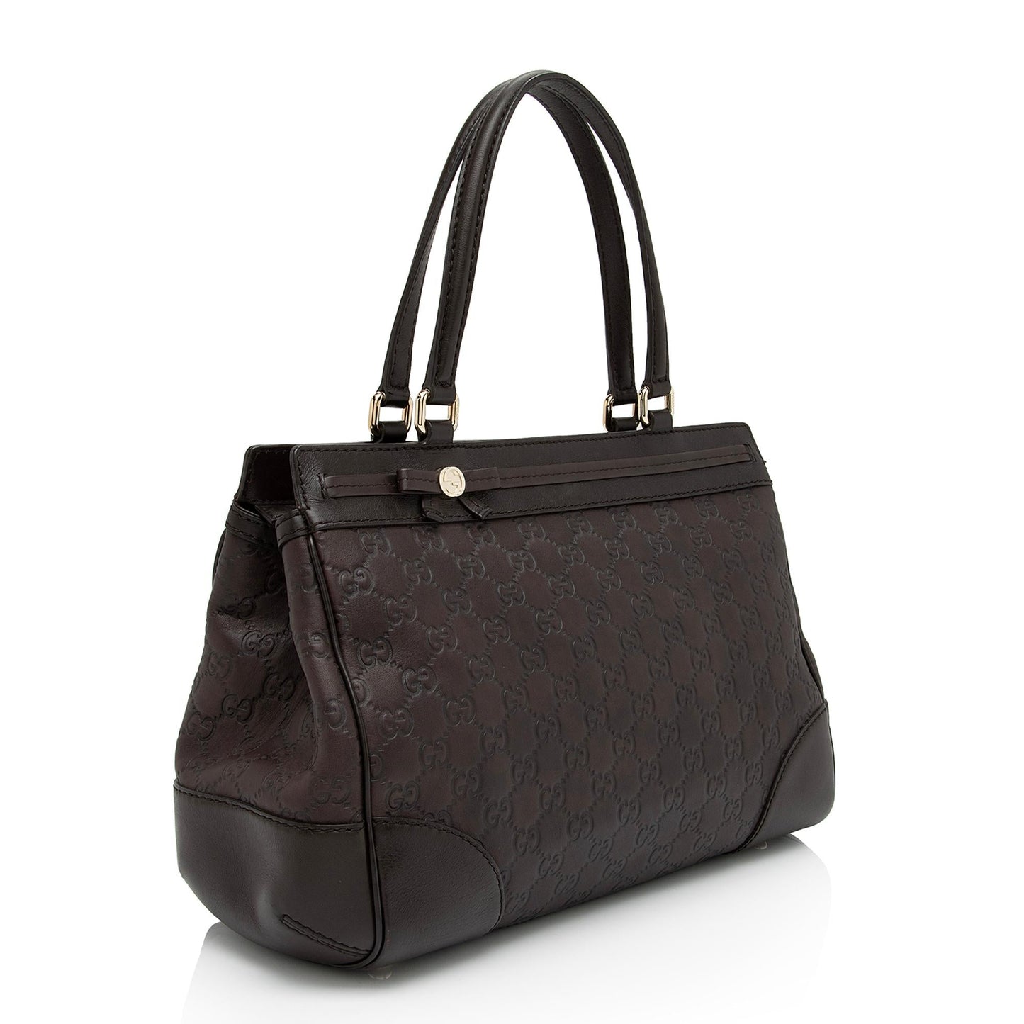 Gucci Guccissima Mayfair SHF-1JQxI7 Leather Brown Medium Tote Bag