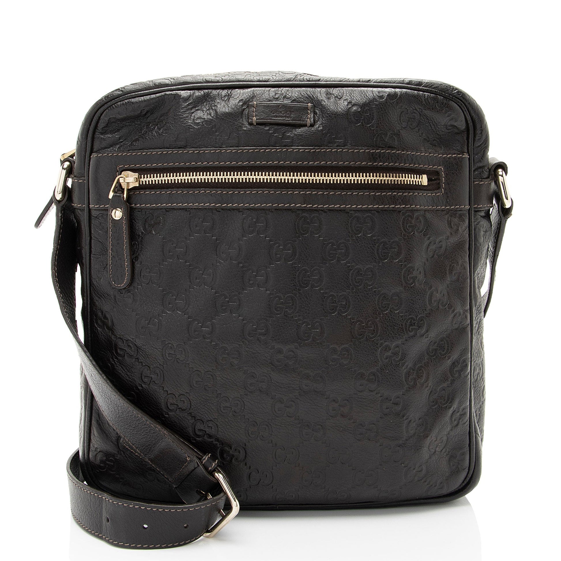 Gucci Guccissima Messenger SHF-miYj5L Leather Brown Medium Shoulder Bag