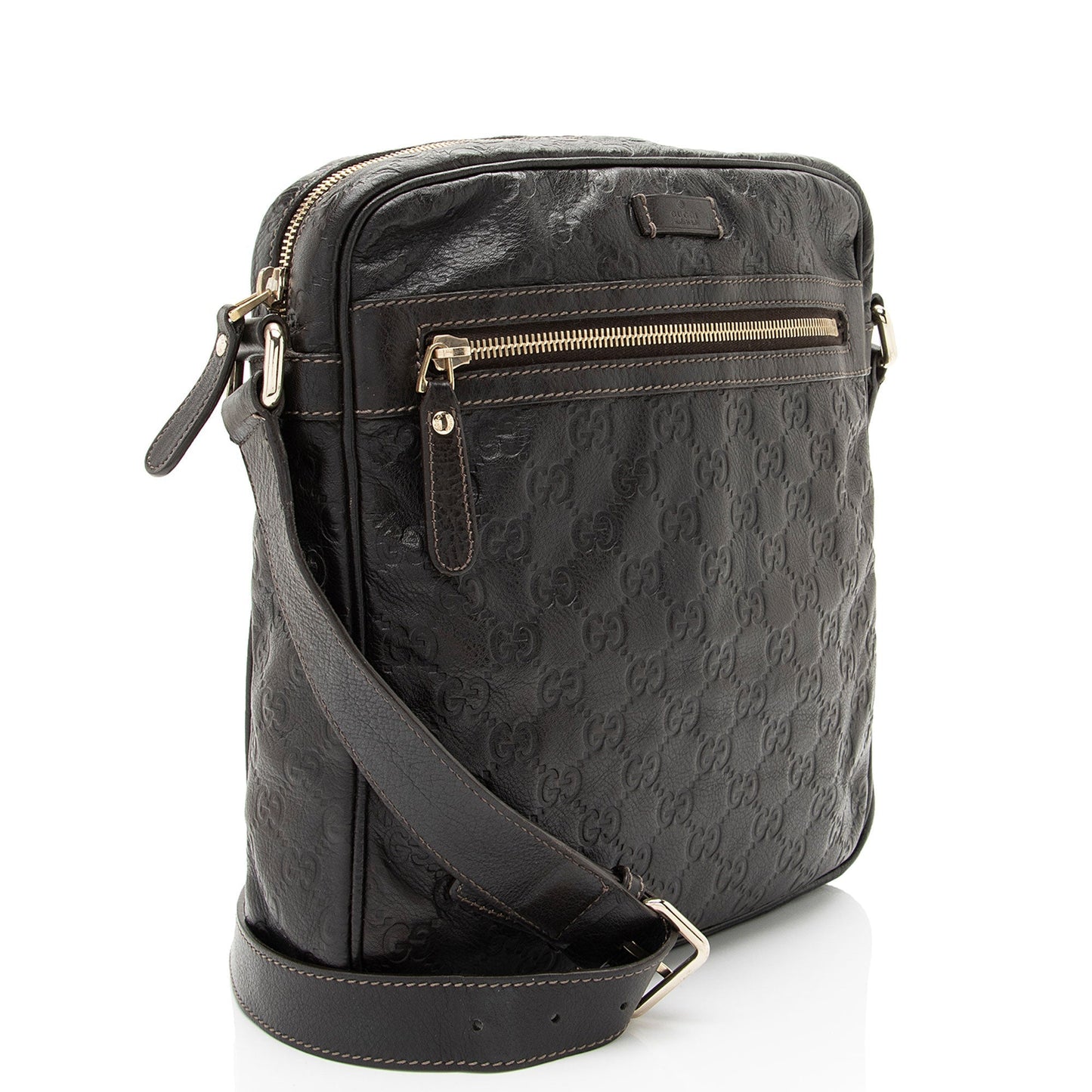 Gucci Guccissima Messenger SHF-miYj5L Leather Brown Medium Shoulder Bag