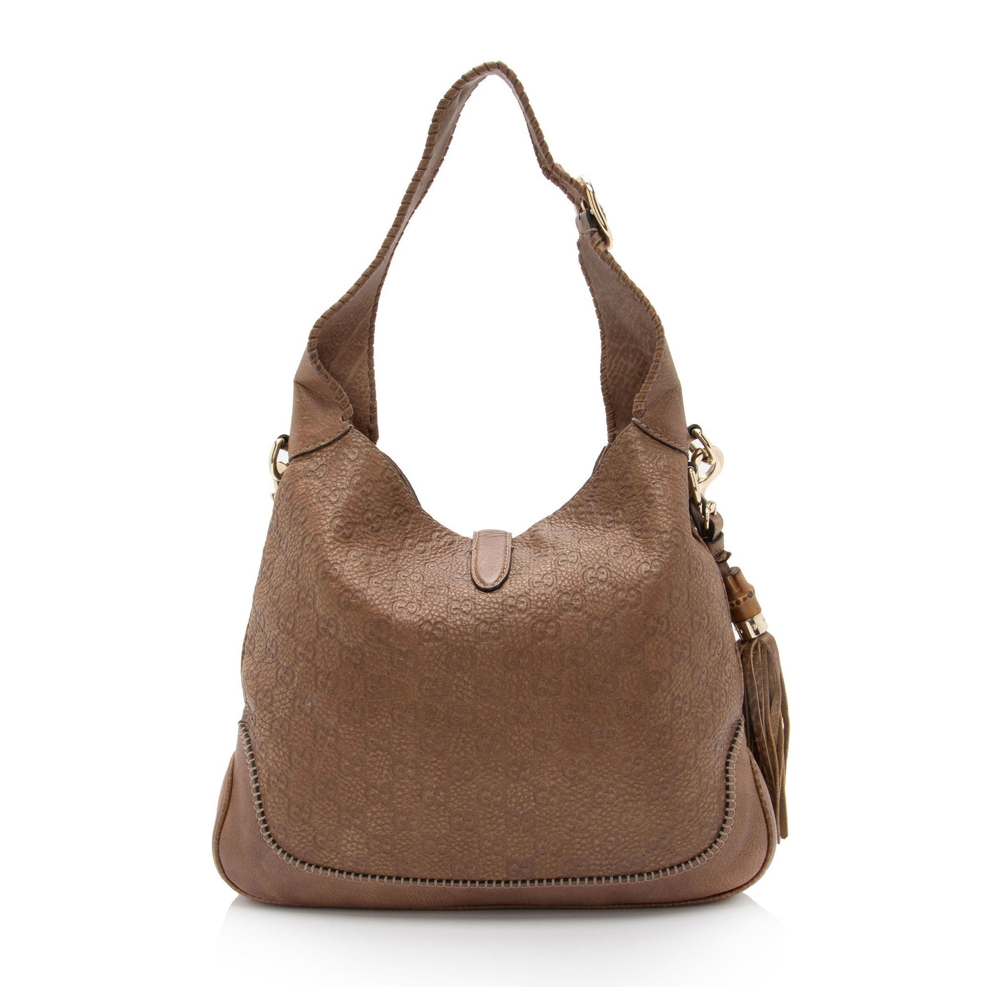 Gucci Guccissima New Jackie SHF-X3hb0o Leather Brown Shoulder Bag