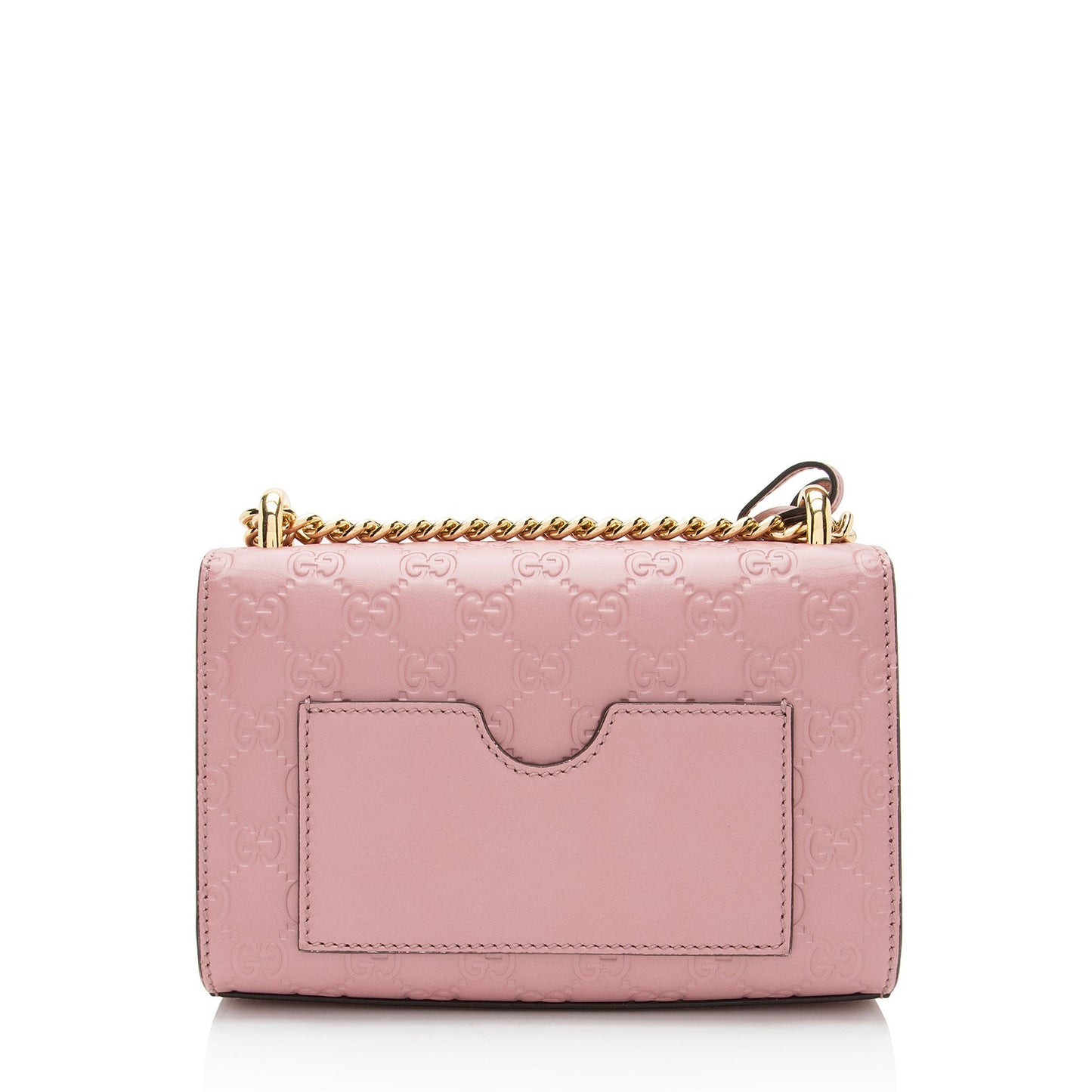 Gucci Guccissima Padlock Leather Pink Small Crossbody Bag