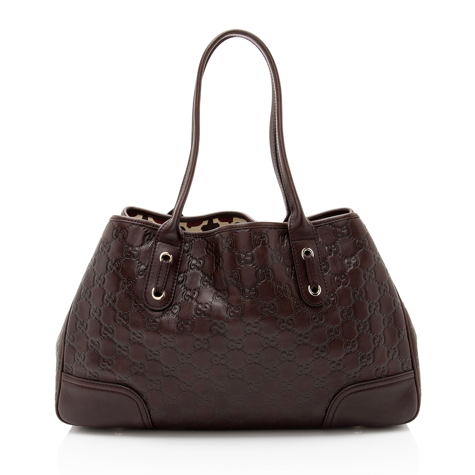 Gucci Guccissima Princy SHF-k7qnve Leather Brown Medium Tote Bag