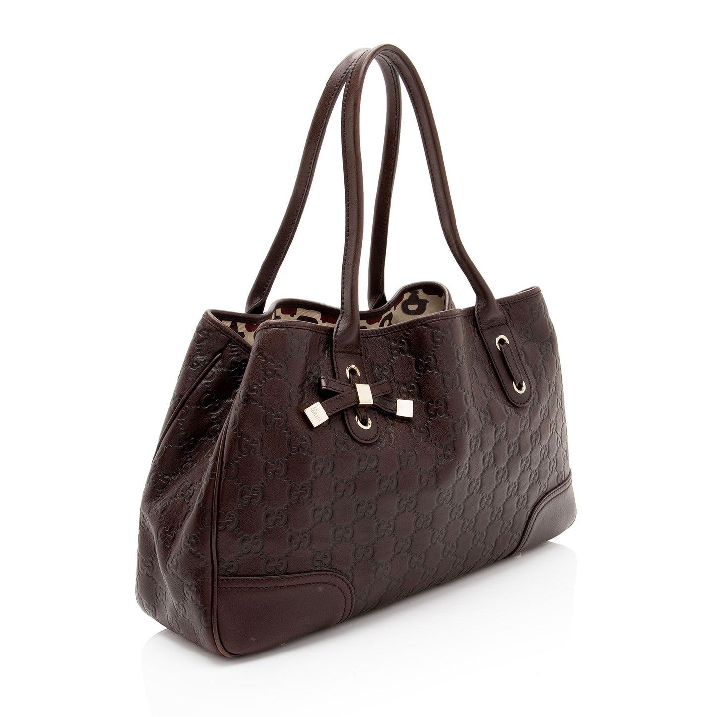 Gucci Guccissima Princy SHF-k7qnve Leather Brown Medium Tote Bag