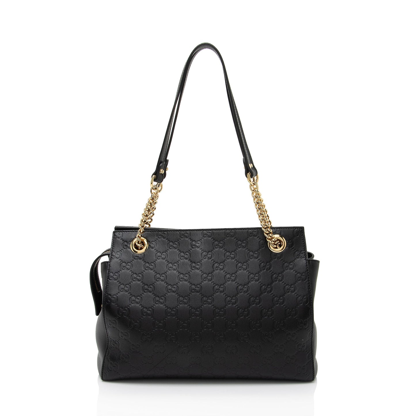 Gucci Guccissima Signature Leather Black Large Tote Bag