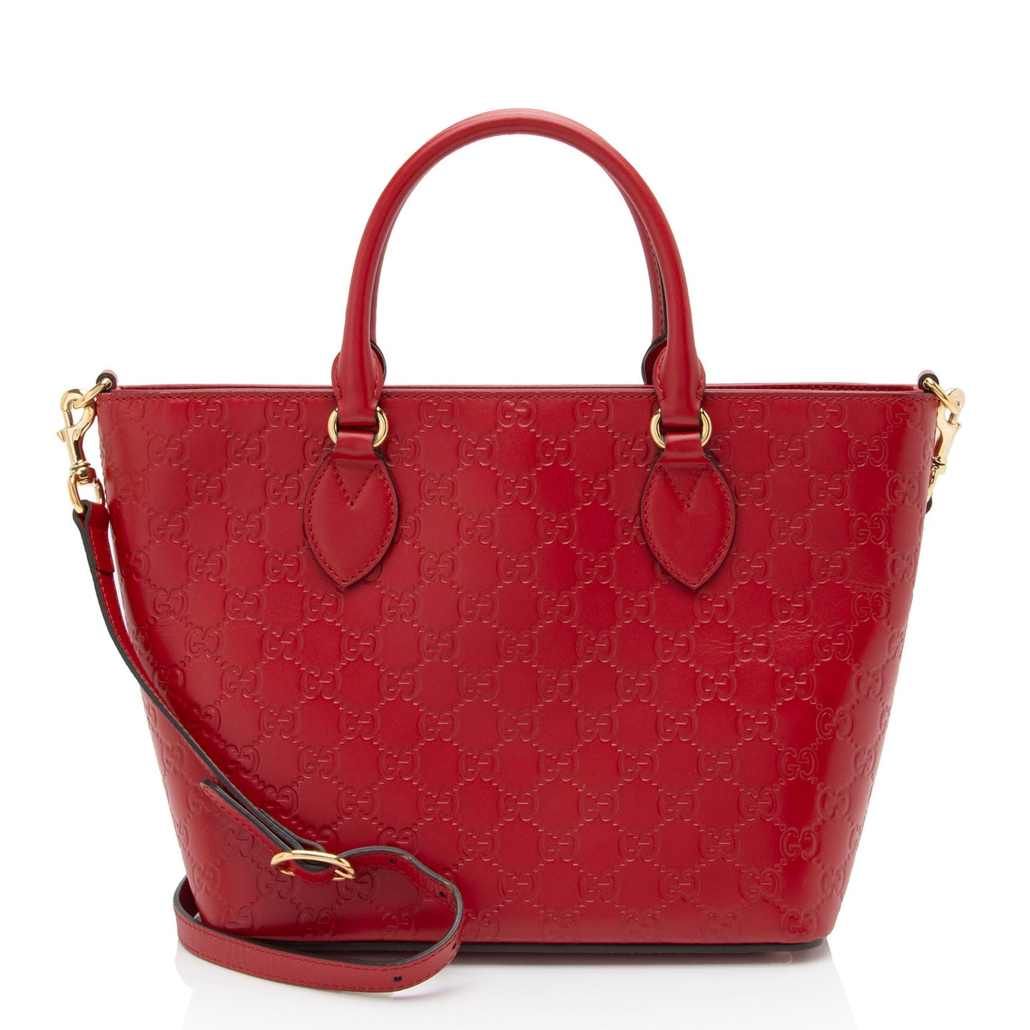 Gucci Guccissima Signature SHF-yGmr7n Leather Red Medium Tote Bag