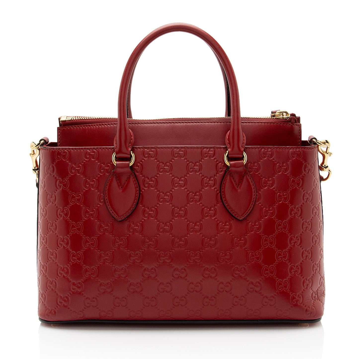 Gucci Guccissima SHF-6jfM9Q Leather Red Small Tote Bag