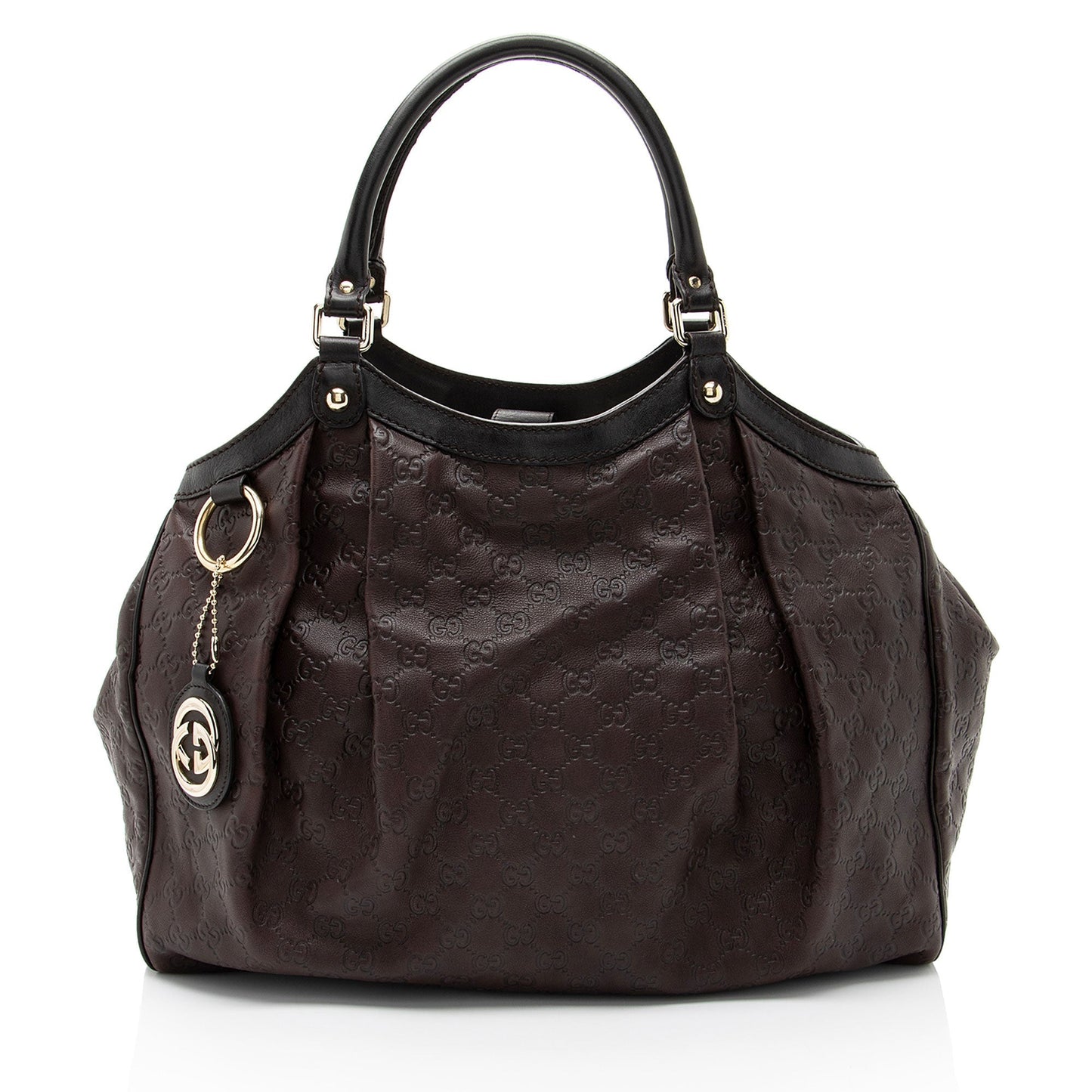 Gucci Guccissima Sukey Leather Brown Large Tote Bag