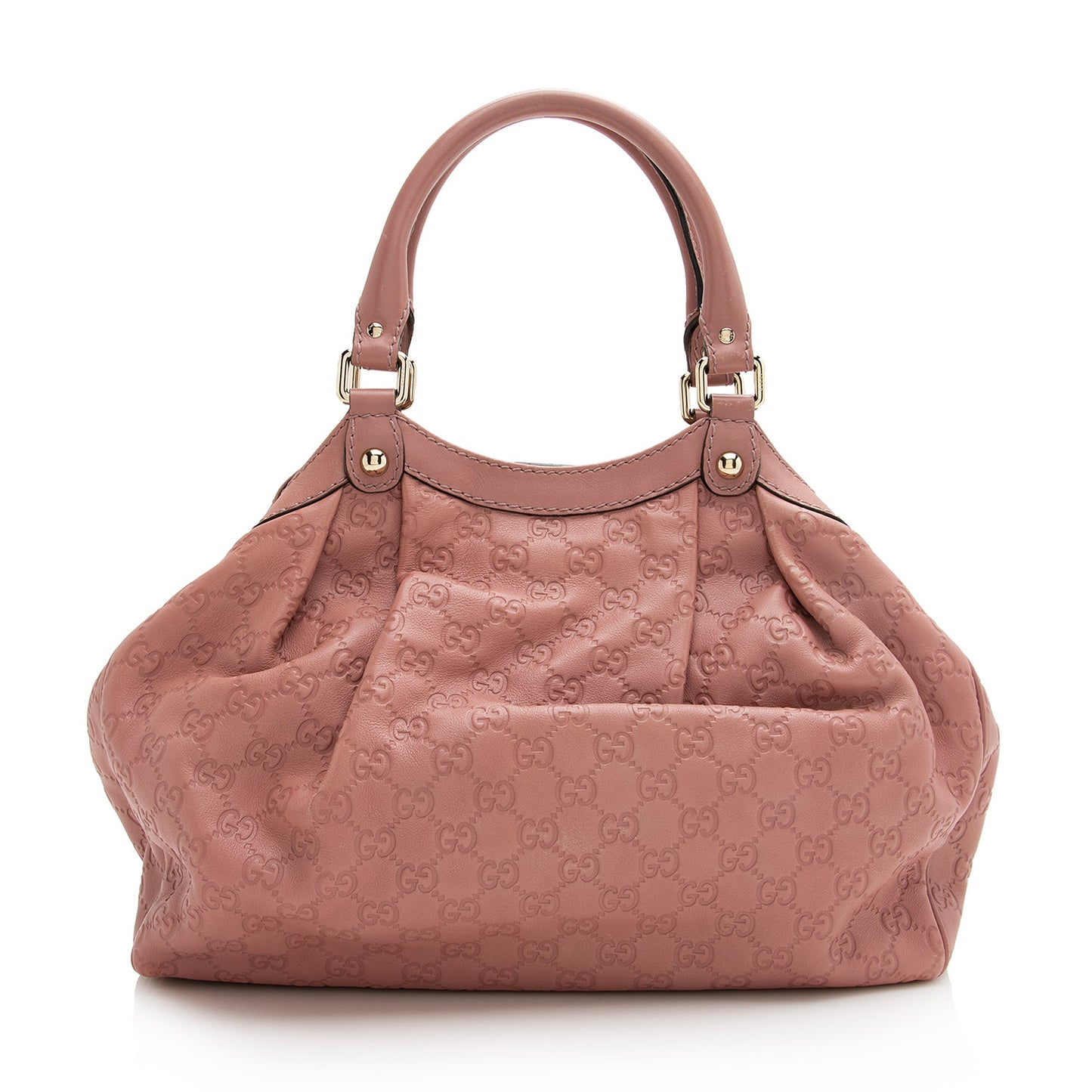 Gucci Guccissima Sukey SHF Leather Pink Medium Tote Bag