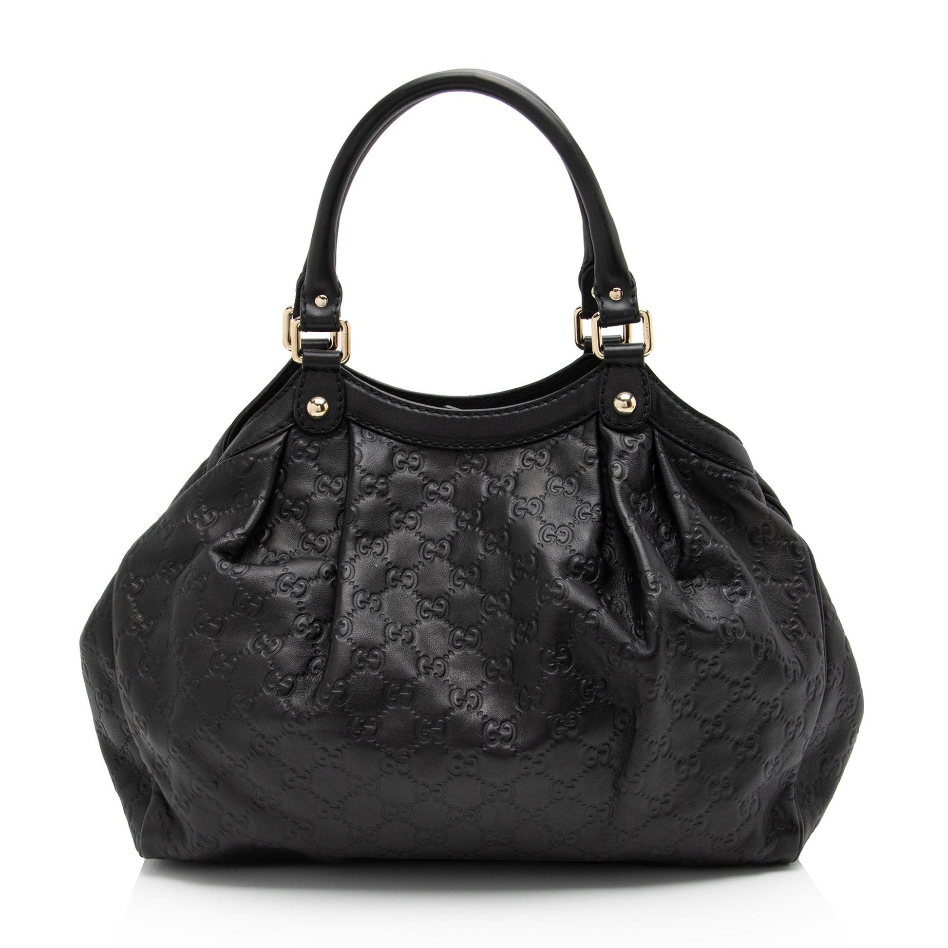Gucci Guccissima Sukey SHF-BFijXk Leather Black Medium Tote Bag