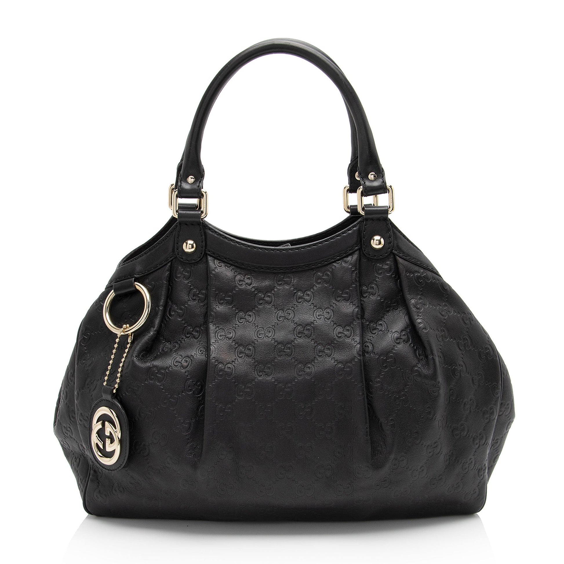 Gucci Guccissima Sukey SHF-BFijXk Leather Black Medium Tote Bag