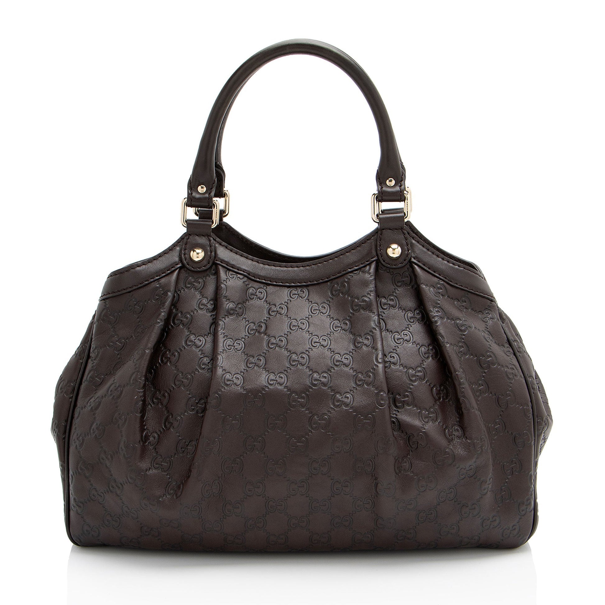 Gucci Guccissima Sukey SHF-IQNDES Leather Brown Medium Tote Bag
