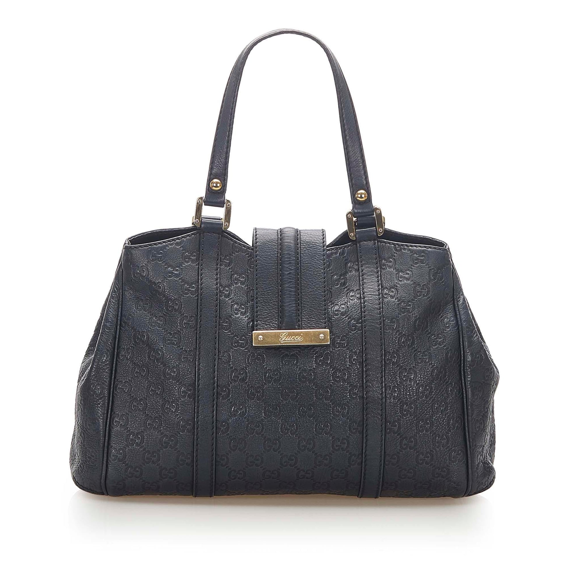 Gucci Guccissima SHG Leather Calf Black Tote Bag