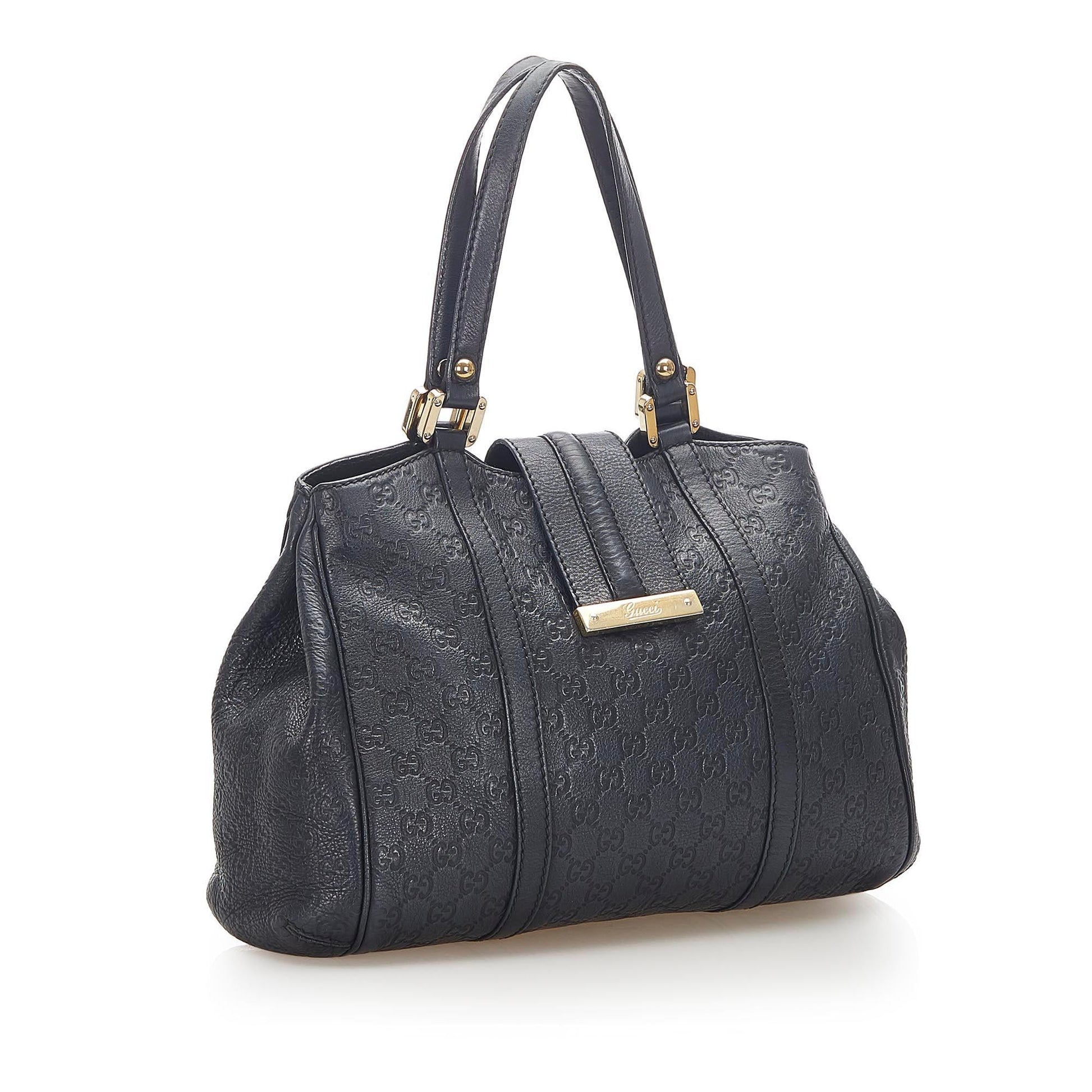 Gucci Guccissima SHG Leather Calf Black Tote Bag