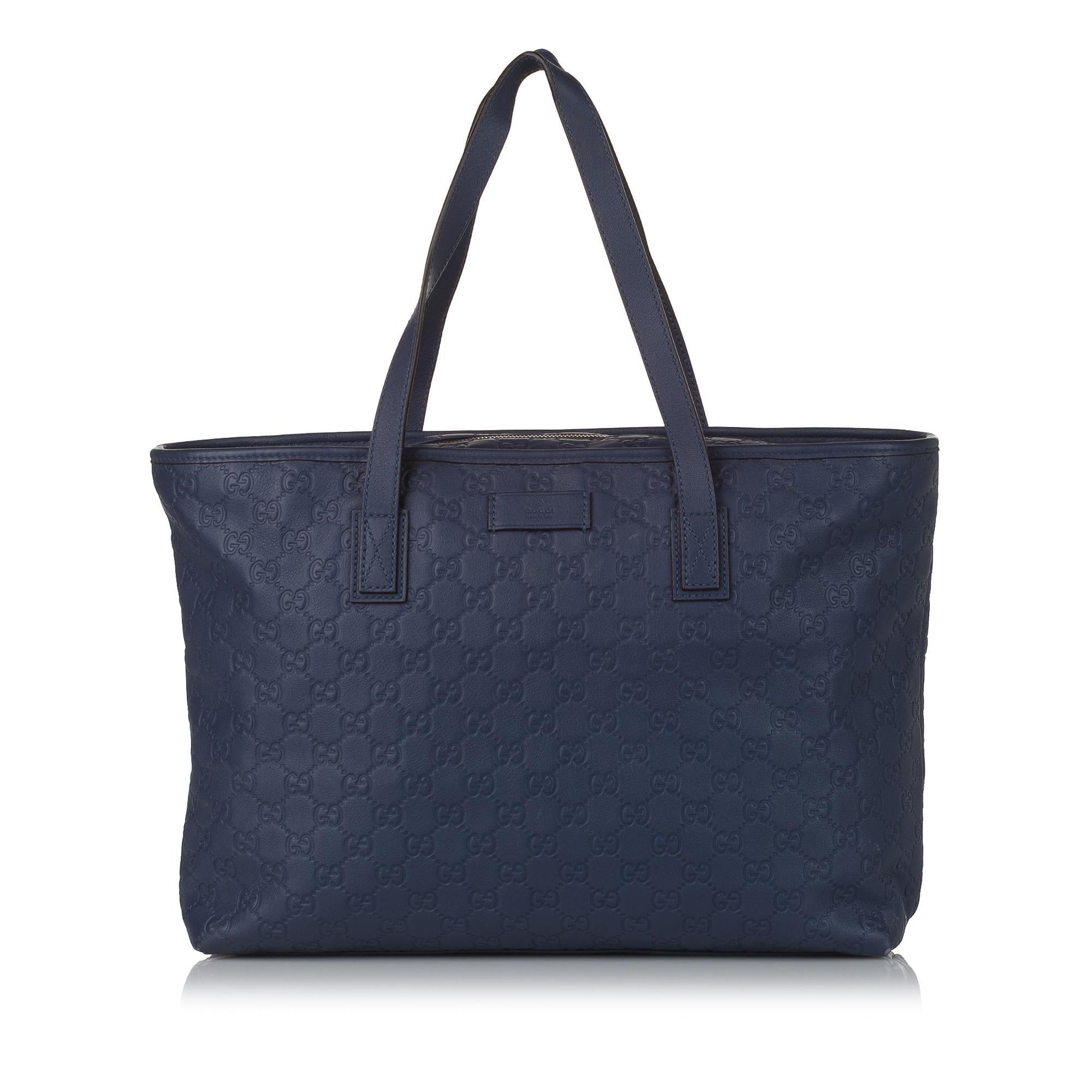 Gucci Guccissima SHG Leather Calf Blue Tote Bag