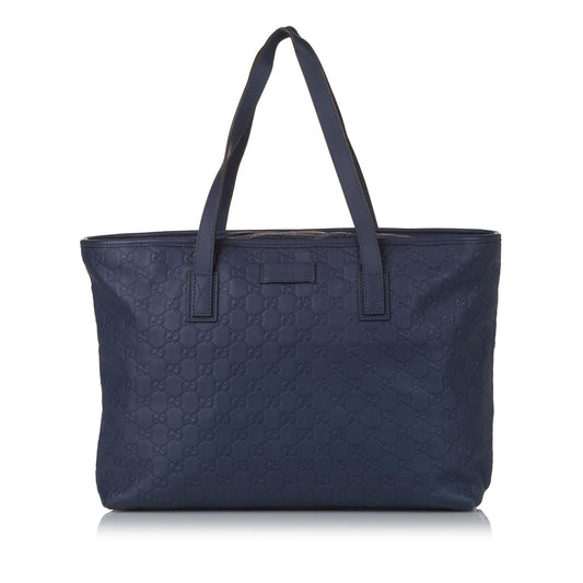 Gucci Guccissima SHG Leather Calf Blue Tote Bag