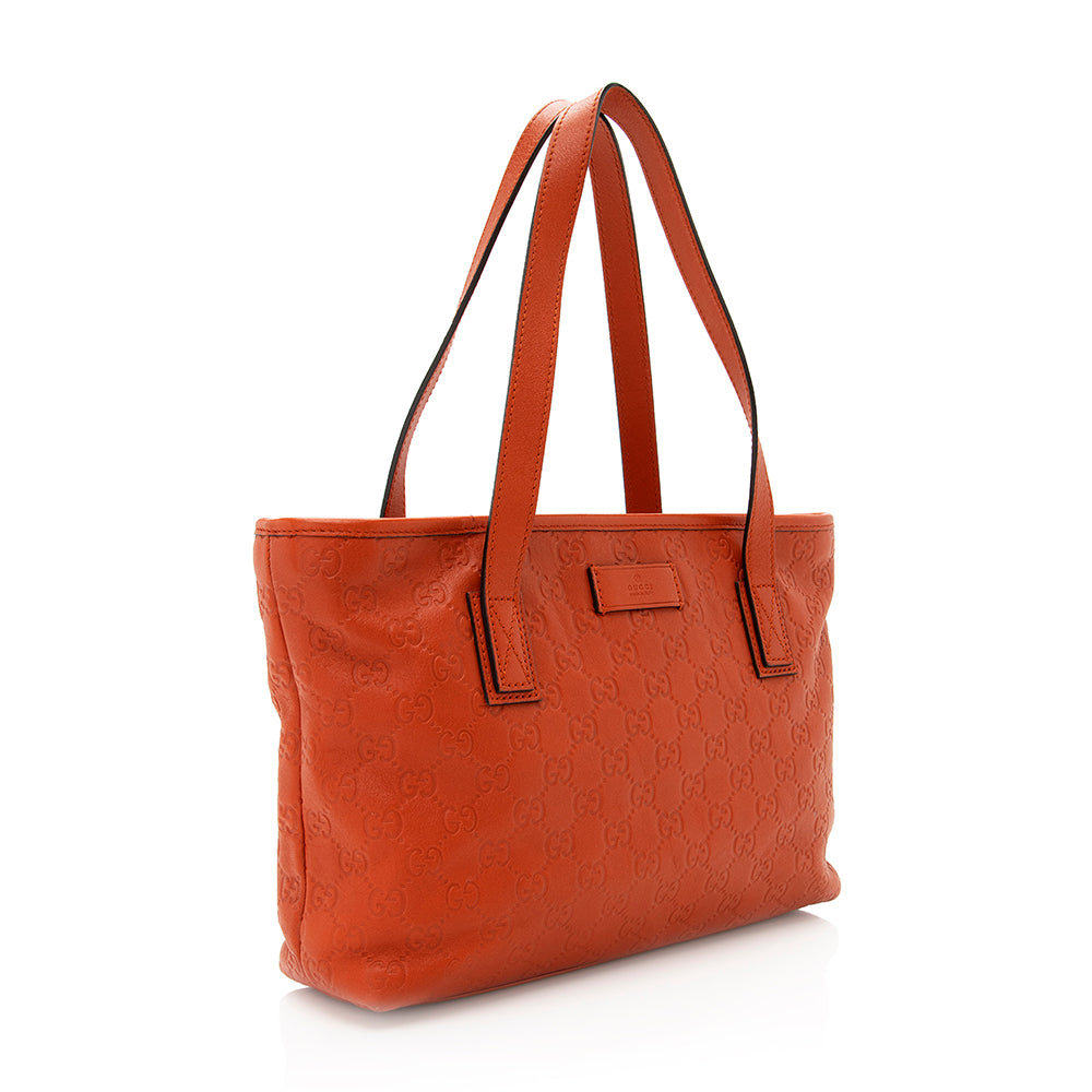 Gucci Guccissima SHF Leather Orange Tote Bag