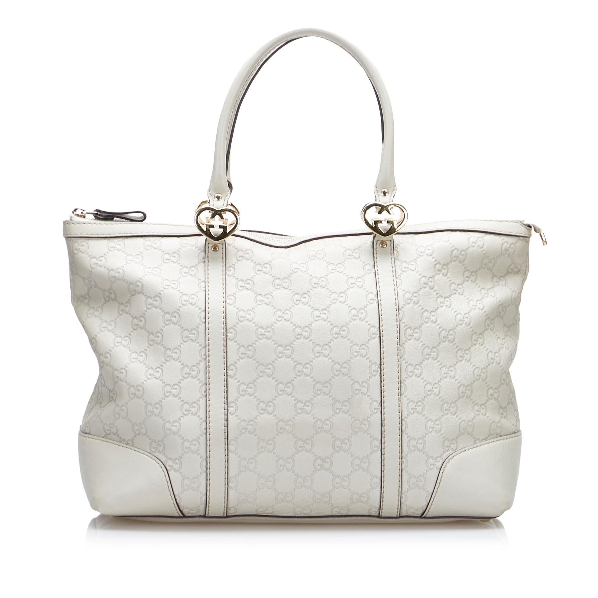 Gucci Guccissima Lovely SHG-vfnguE Calf White Tote Bag