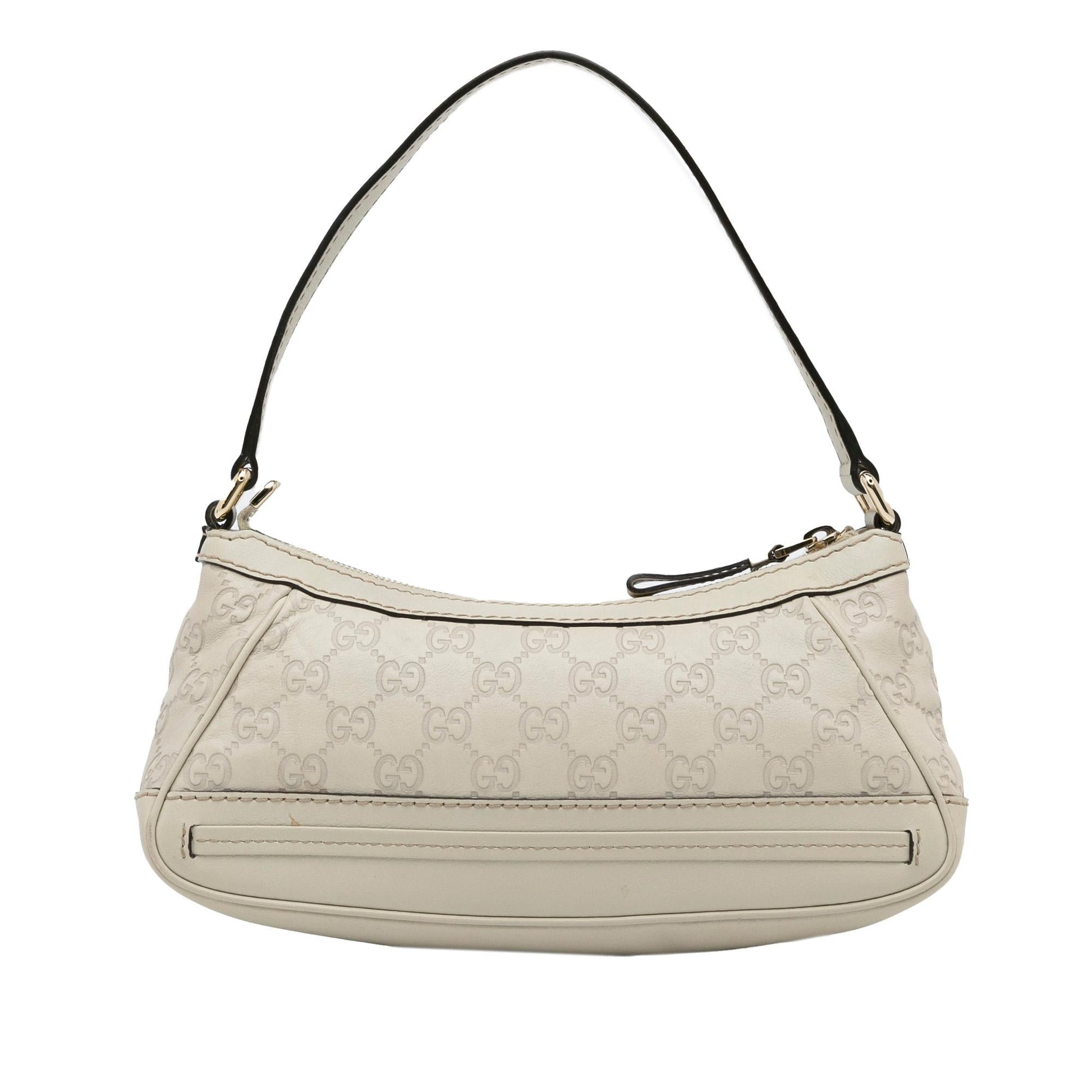 Gucci Guccissima Mayfair Baguette SHG-yhJxW6 Calf White Handbag