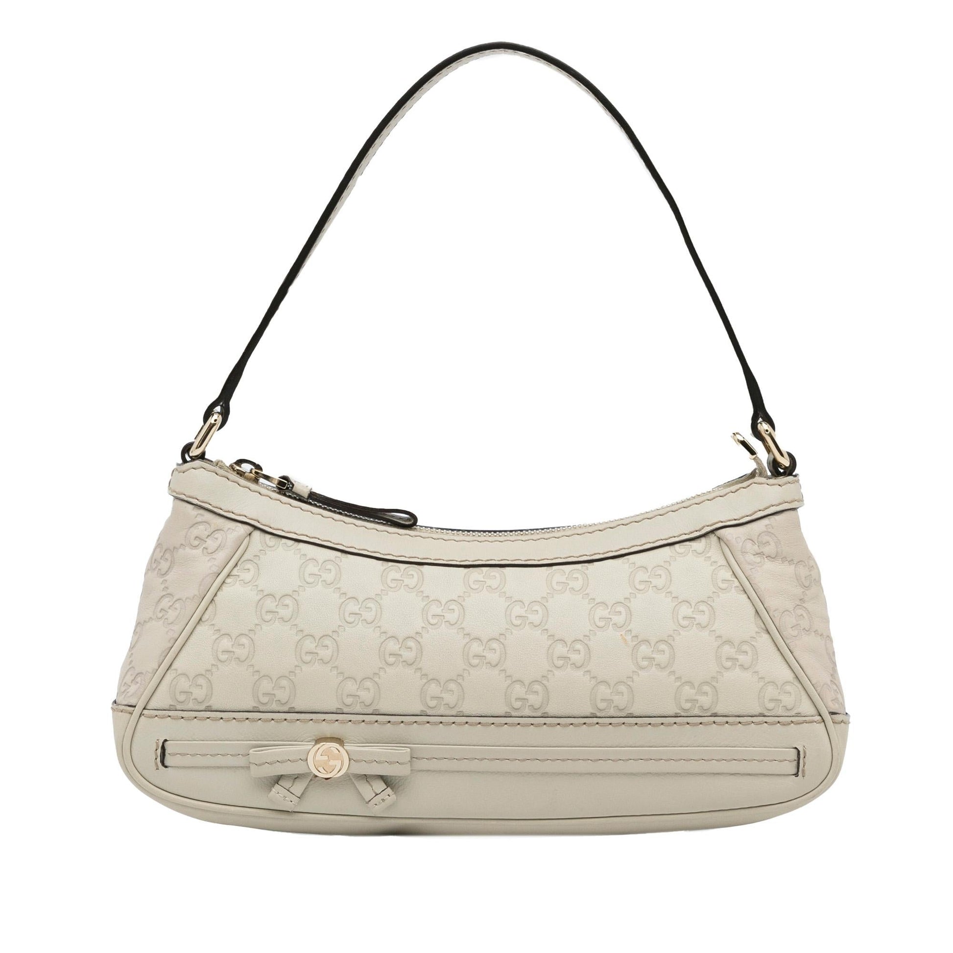 Gucci Guccissima Mayfair Baguette SHG-yhJxW6 Calf White Handbag
